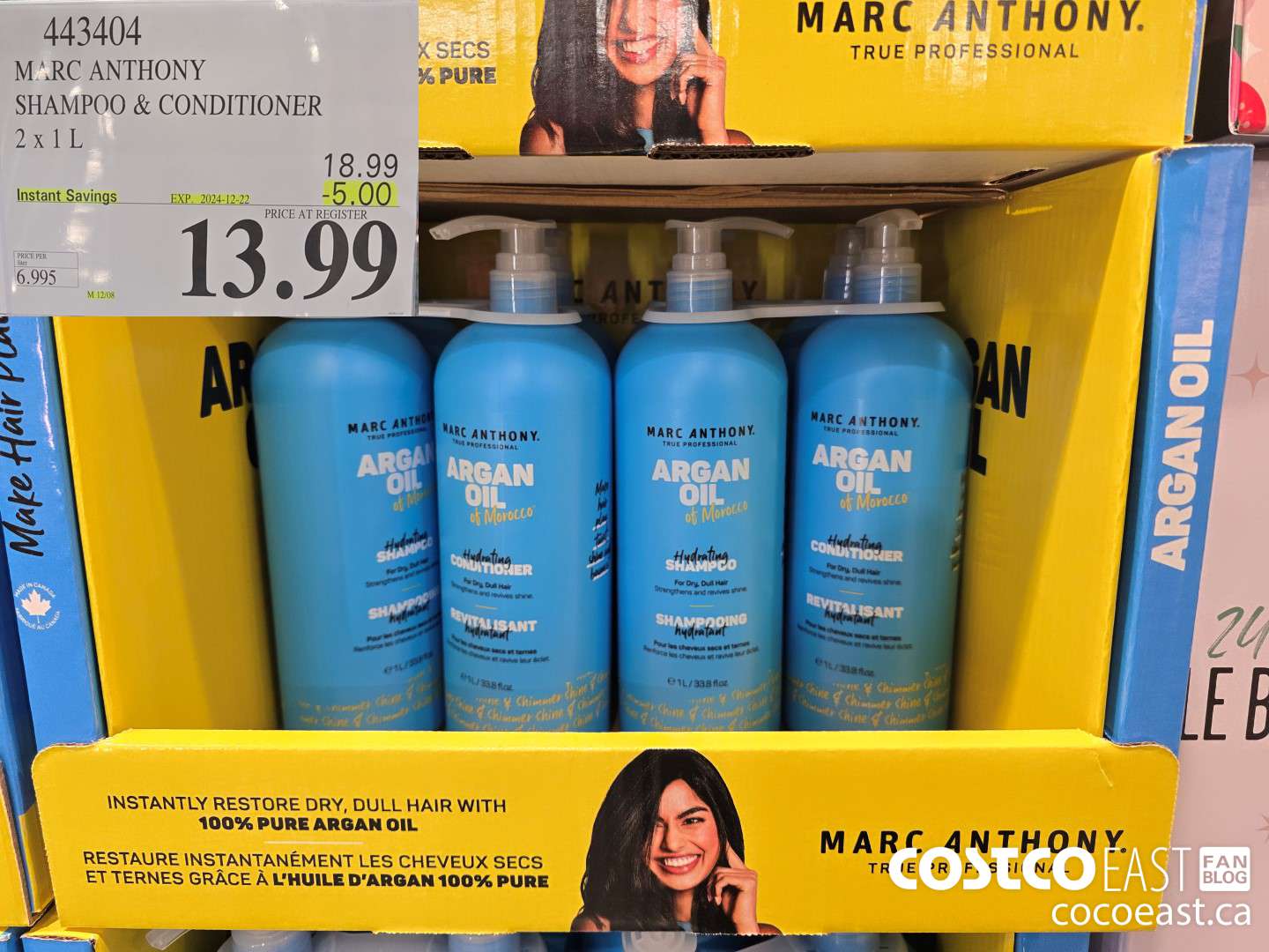 443404 MARC ANTHONY SHAMPOO & CONDITIONER 2 X 1L ($5.00 INSTANT SAVINGS EXPIRES ON 2024-12-22) $13.99