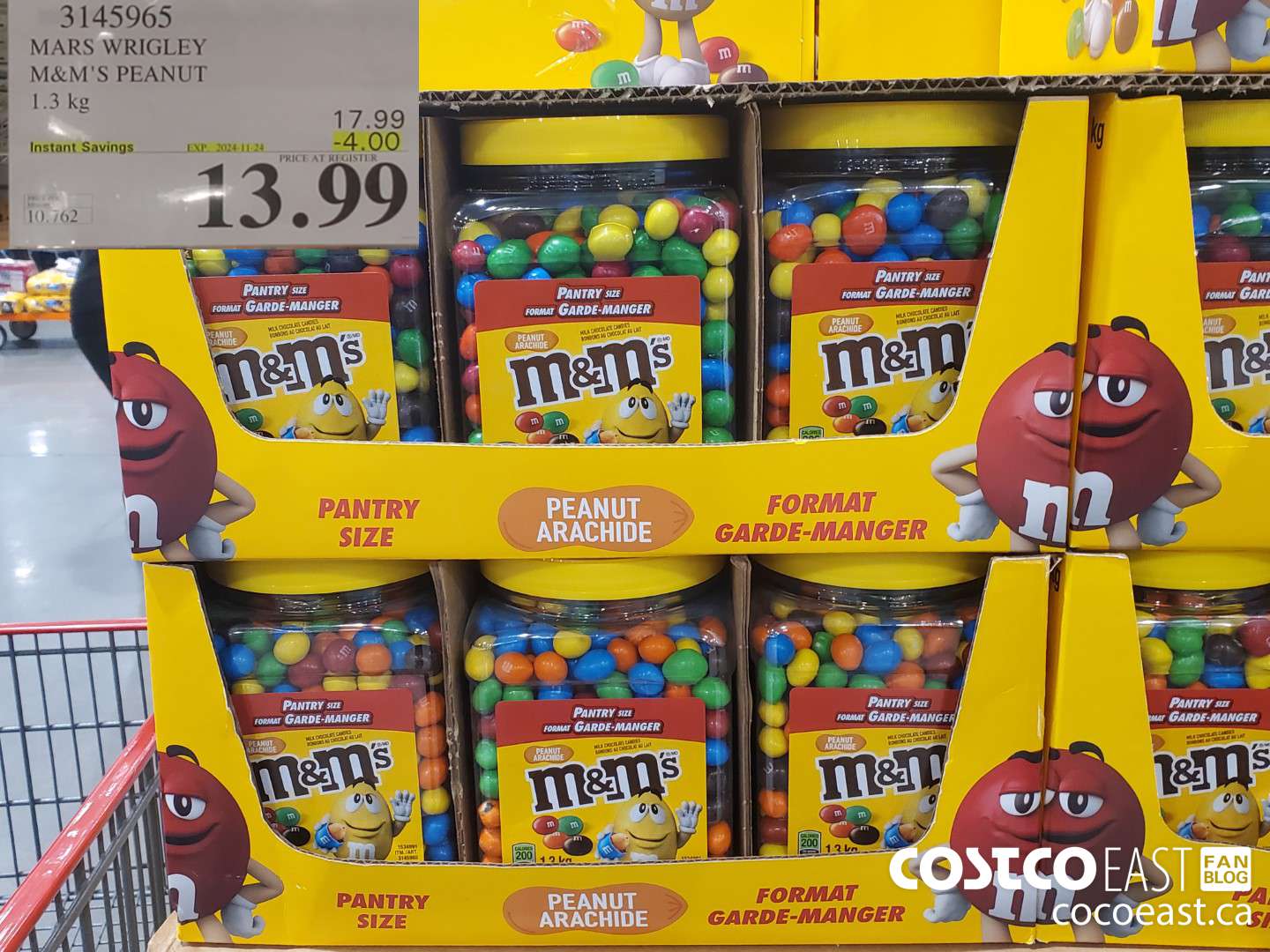 3145965 MARS WRIGLEY M&M'S PEANUT 1.3 KG ($4.00 INSTANT SAVINGS EXPIRES ON 2024-11-24) $13.99