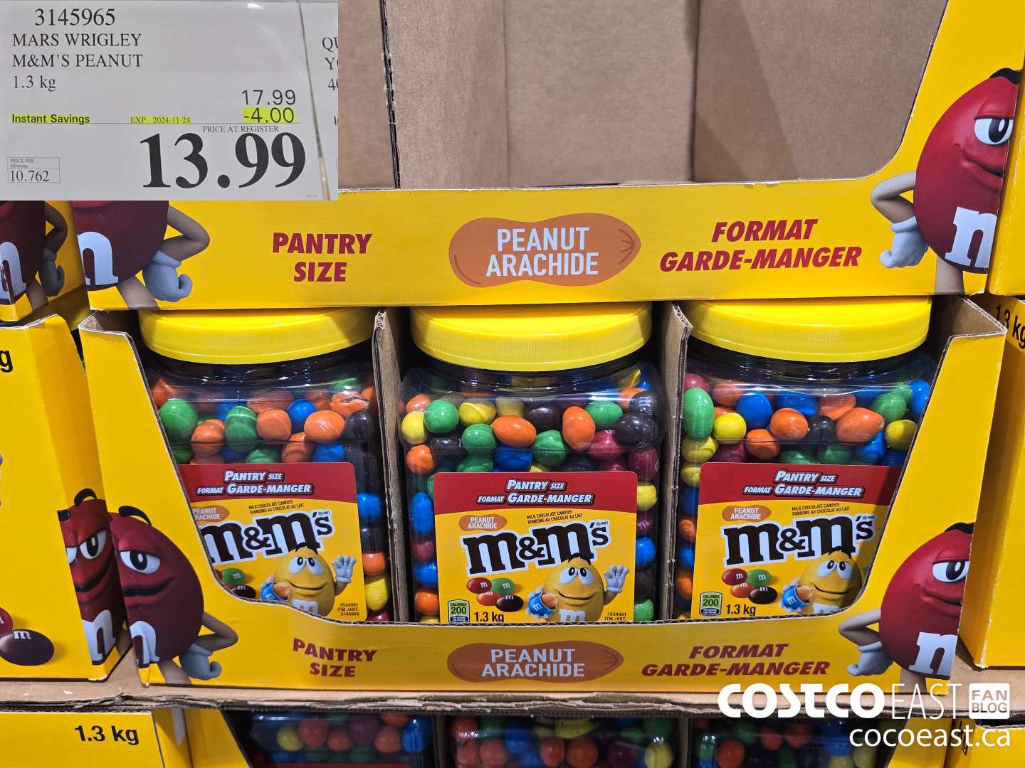3145965 MARS WRIGLEY M&M'S PEANUT 1.3 KG ($4.00 INSTANT SAVINGS EXPIRES ON 2024-11-24) $13.99