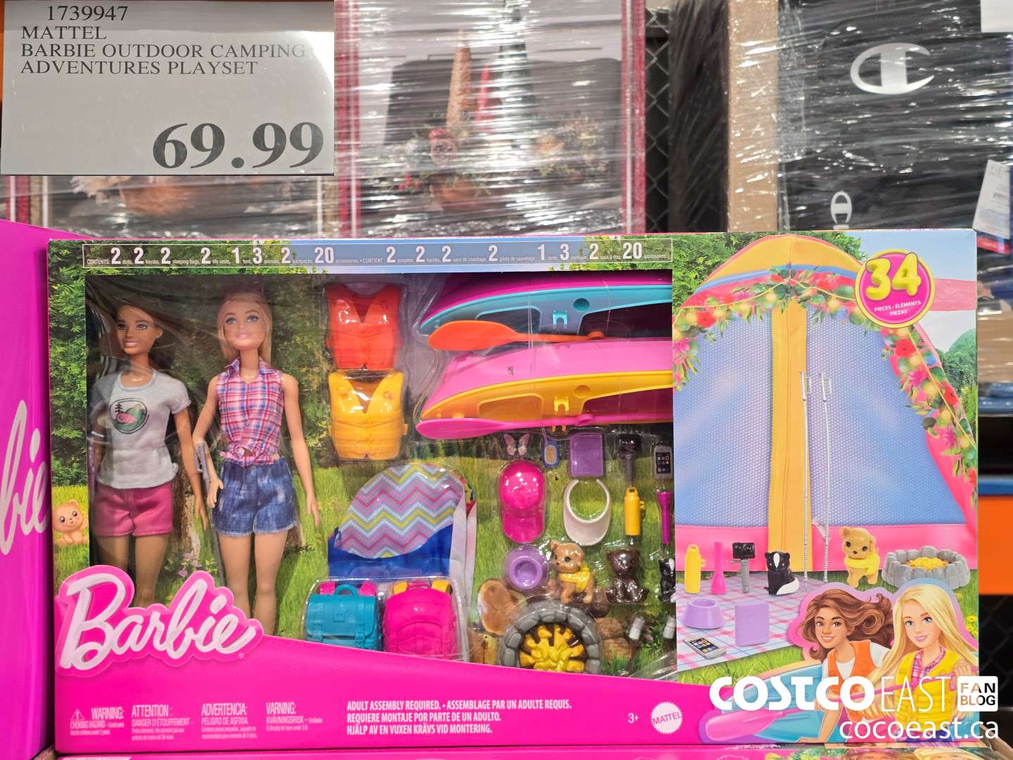 1739947 MATTEL BARBIE OUTDOOR CAMPING ADVENTURES PLAYSET $69.99