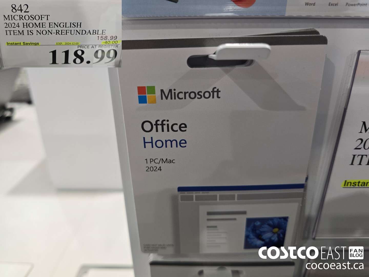 842 MICROSOFT MICROSOFT 2024 HOME ENGLISH ITEM IS NON-REFUNDABLE ($40.00 INSTANT SAVINGS EXPIRES ON 2024-12-05) $118.99
