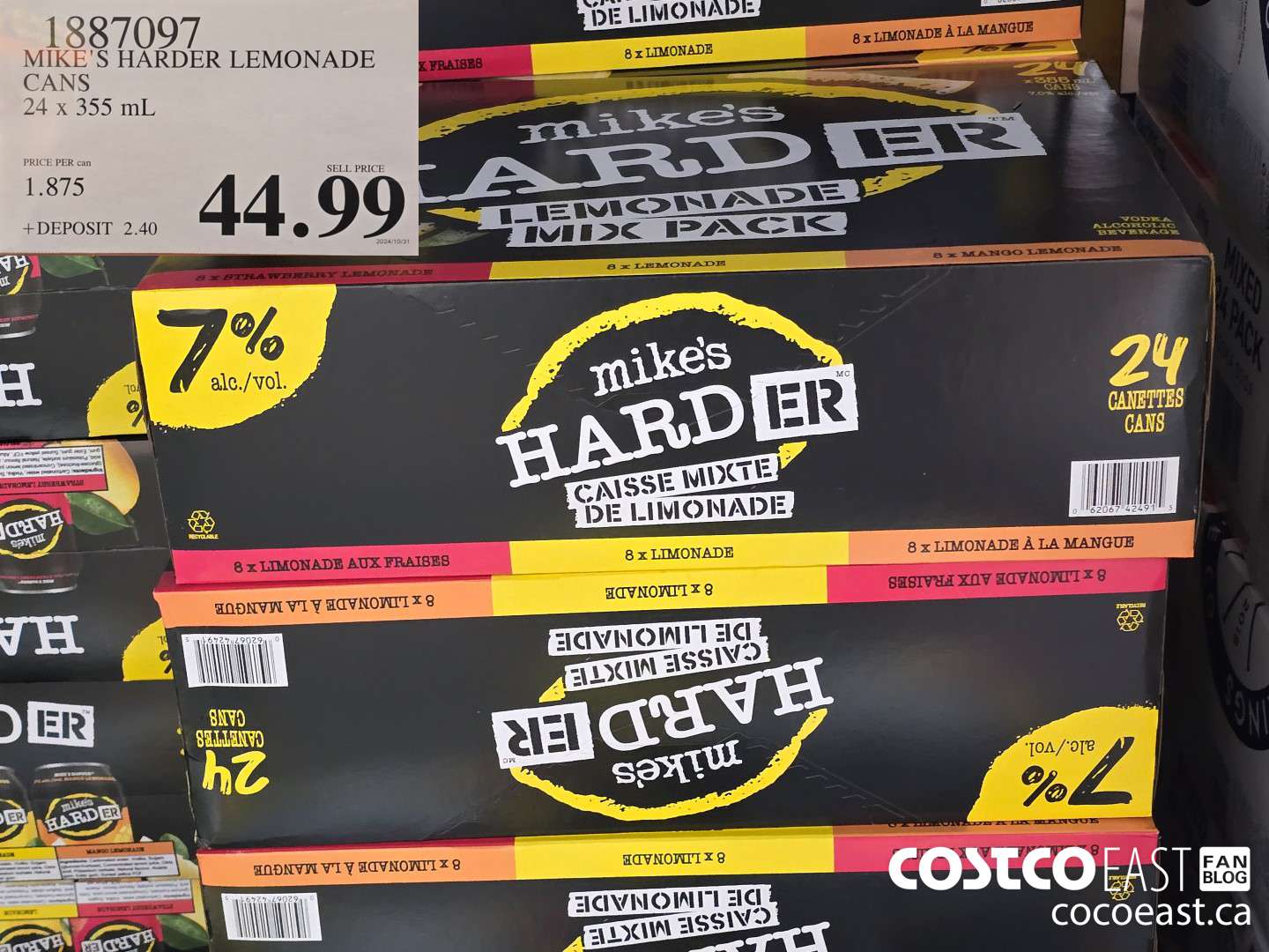 1887097 MIKE'S HARDER LEMONADE CANS 24 X 355 ML $44.99