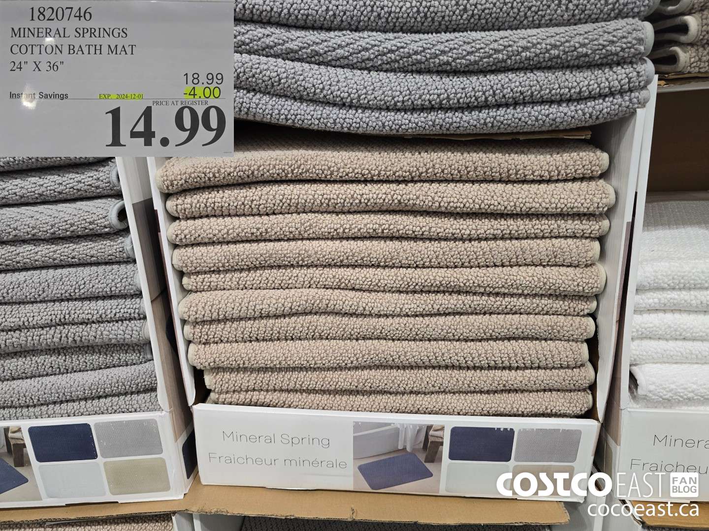 1820746 MINERAL SPRINGS COTTON BATH MAT 24