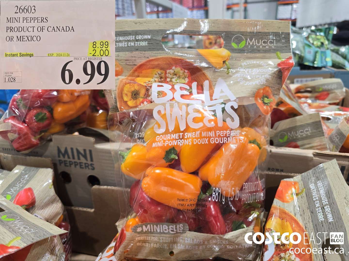 26603 MINI PEPPERS PRODUCT OF CANADA OR MEXICO ($2.00 INSTANT SAVINGS EXPIRES ON 2024-11-24) $6.99