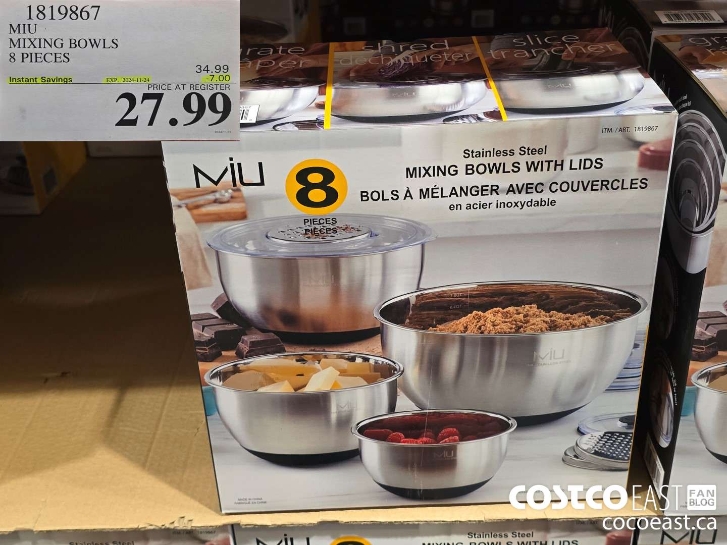 1819867 MIU MIXING BOWLS 8 PIECES ($7.00 INSTANT SAVINGS EXPIRES ON 2024-11-24) $27.99