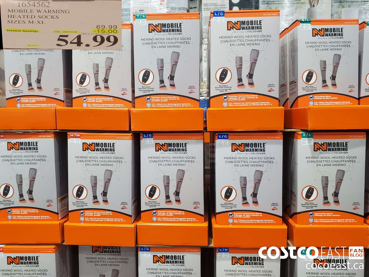 1652562 MOBILE WARMING HEATED SOCKSTED SOCKS SIZES M-XL  ($15.00 INSTANT SAVINGS EXPIRES ON 2024-11-24) $54.99