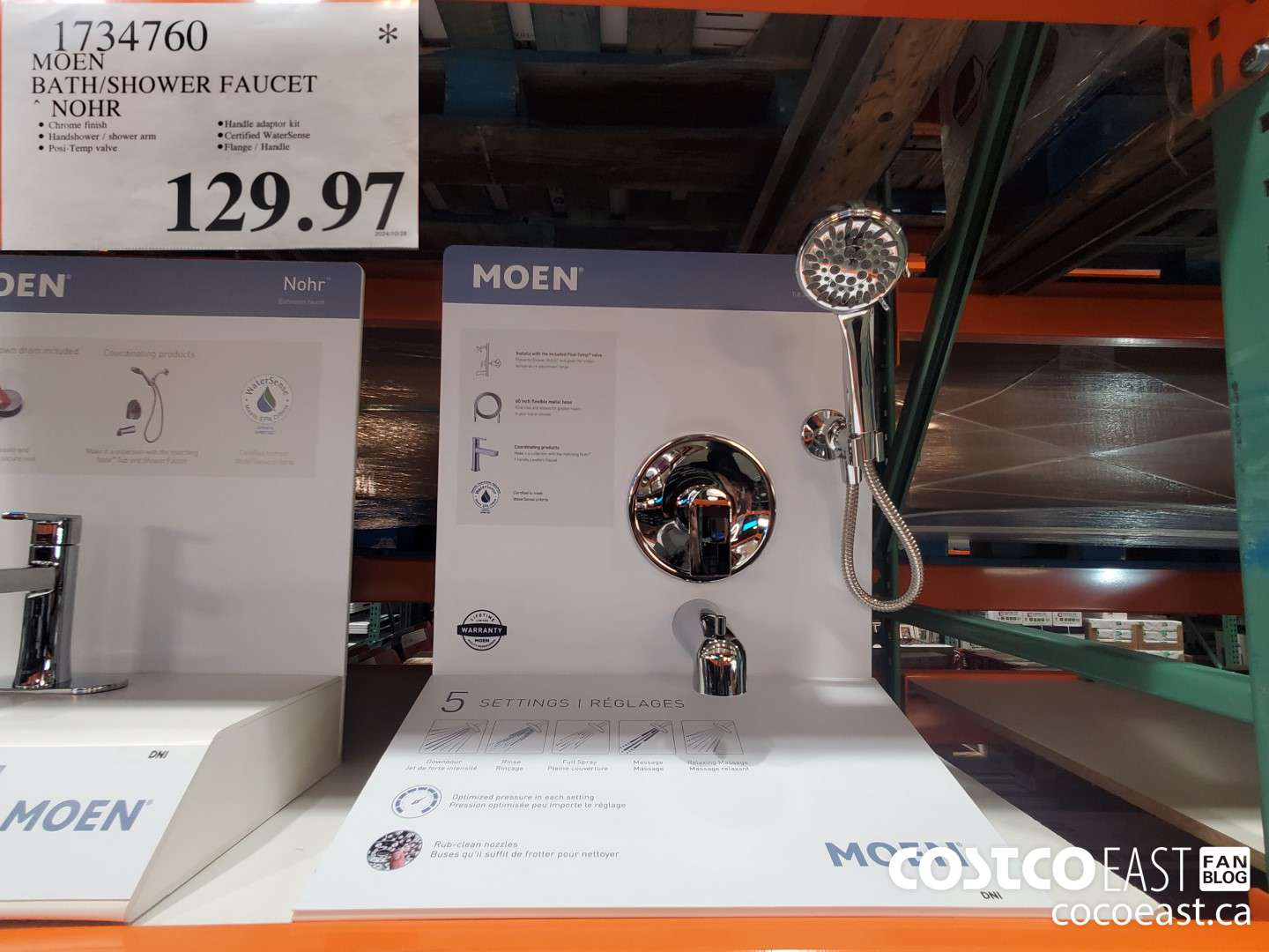 1734760 MOEN BATH/SHOWER FAUCET  $129.97