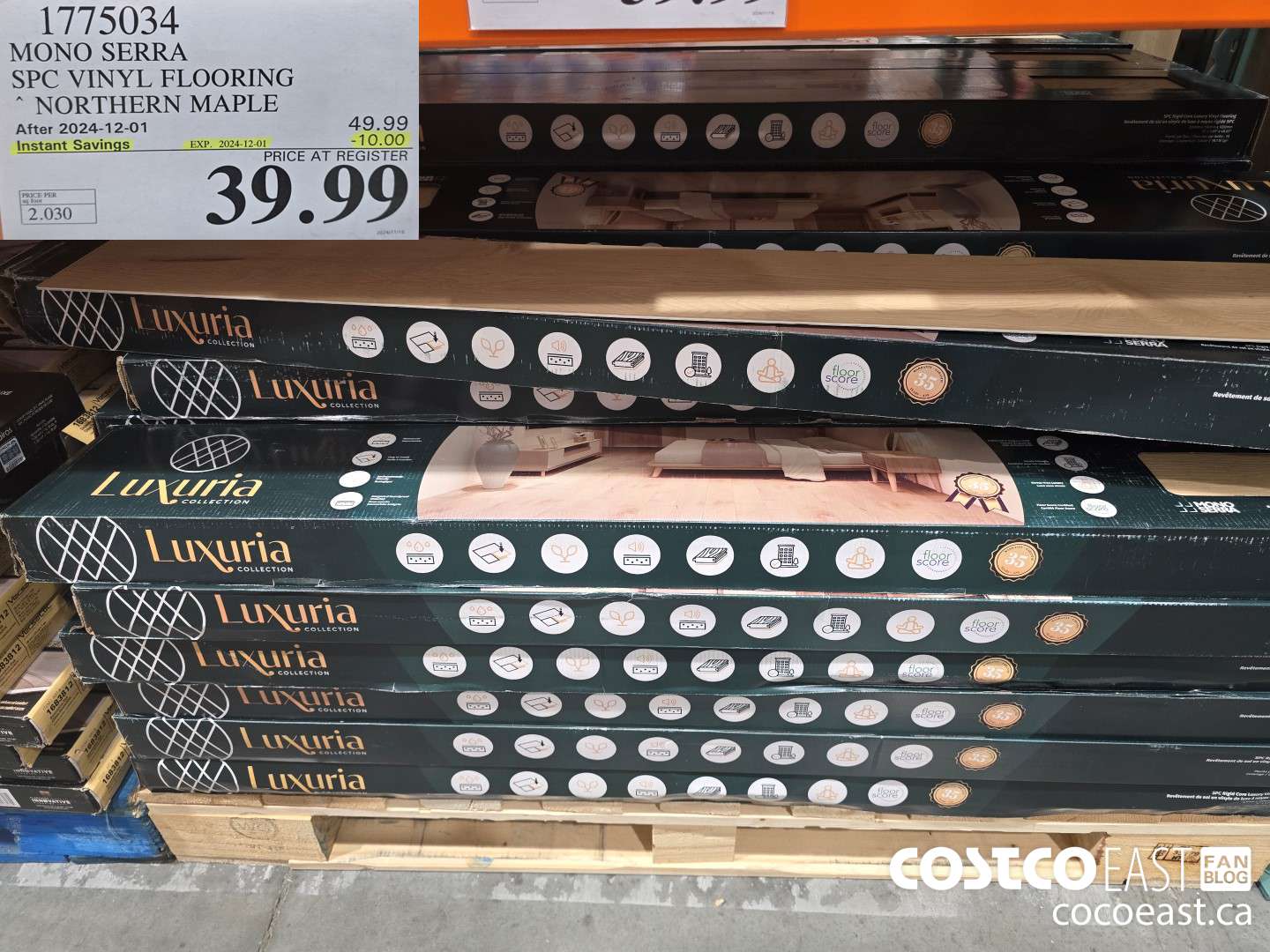 1775034 MONO SERRA SPC VINYL FLOORING NORTHERN MAPLE ($10.00 INSTANT SAVINGS EXPIRES ON 2024-12-01) $39.99