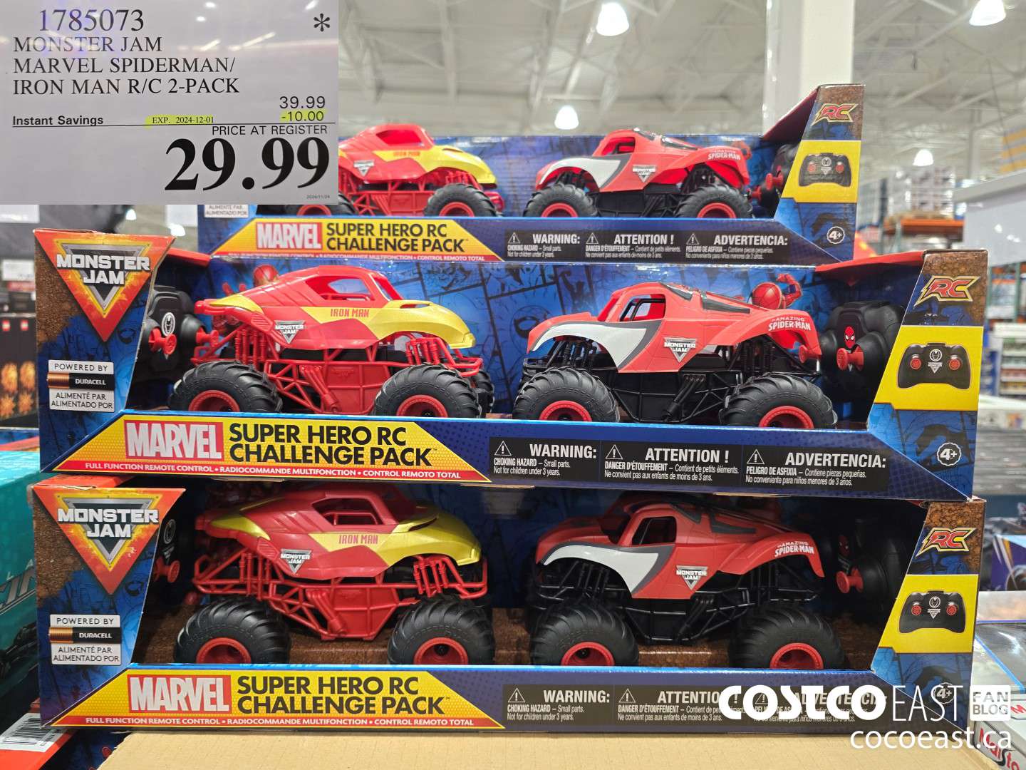 1785073 MONSTER JAM MARVEL SPIDERMAN/ - IRON MAN R/C 2-PACK ($10.00 INSTANT SAVINGS EXPIRES ON 2024-12-01) $29.99