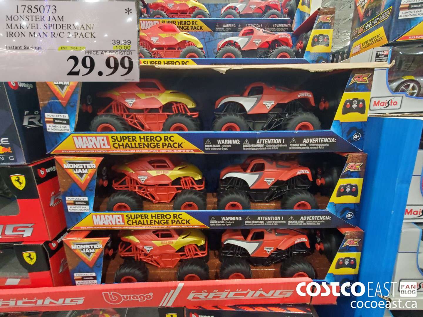 1785073 MONSTER JAM MARVEL SPIDERMAN/ - IRON MAN R/C 2-PACK ($10.00 INSTANT SAVINGS EXPIRES ON 2024-12-01) $29.99