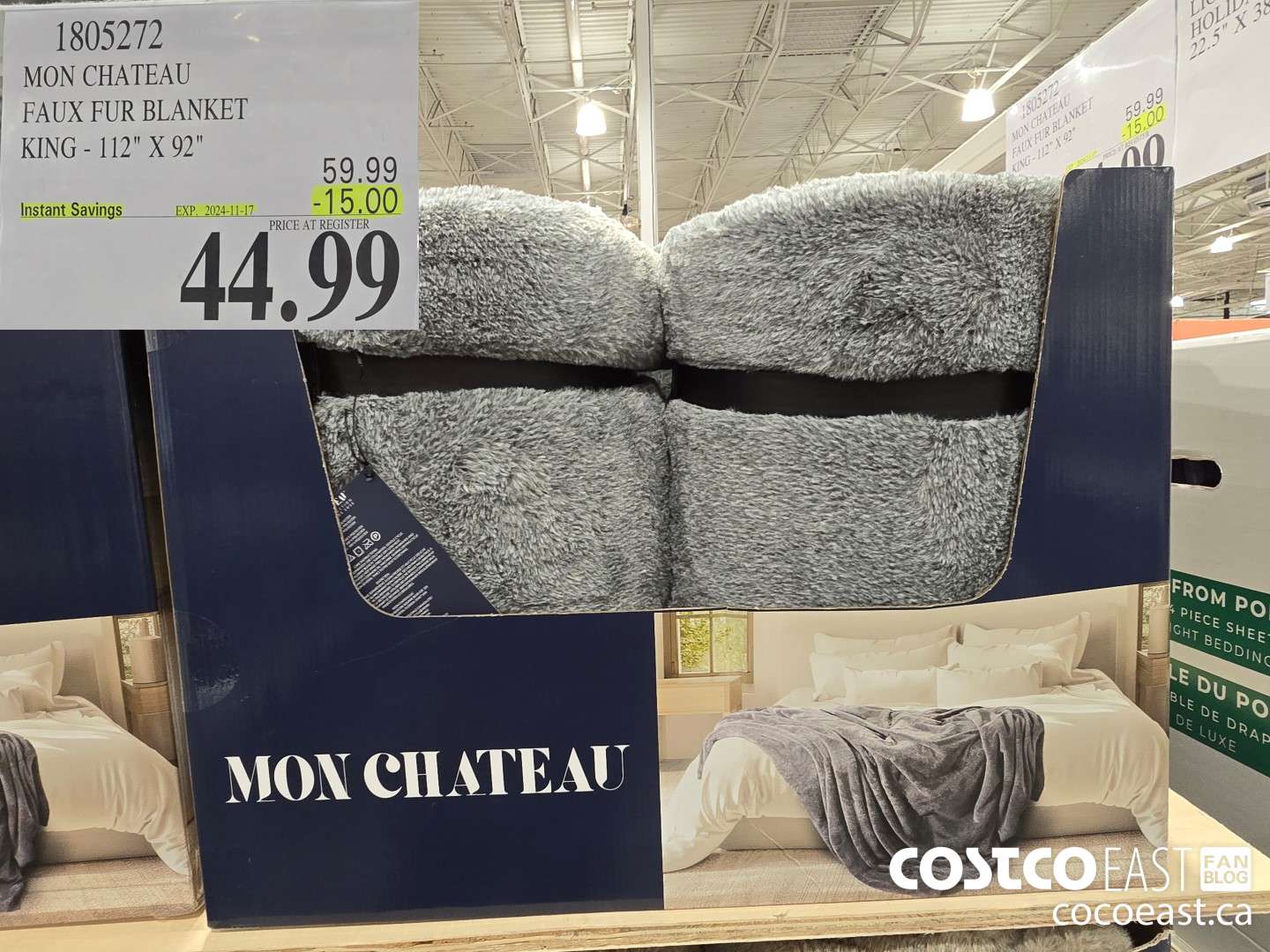 1805272 MON CHATEAU FAUX FUR BLANKET KING 112