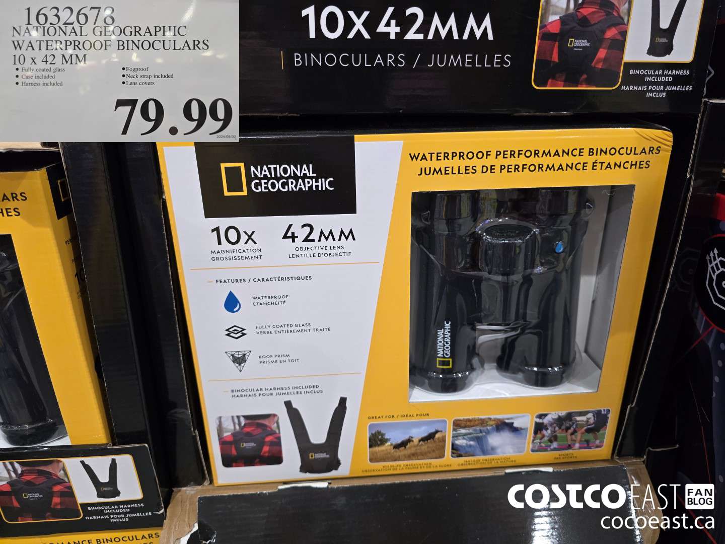 1632678 NATIONAL GEOGRAPHIC WATERPROOF BINOCULARS 10 X 42 MM $79.99