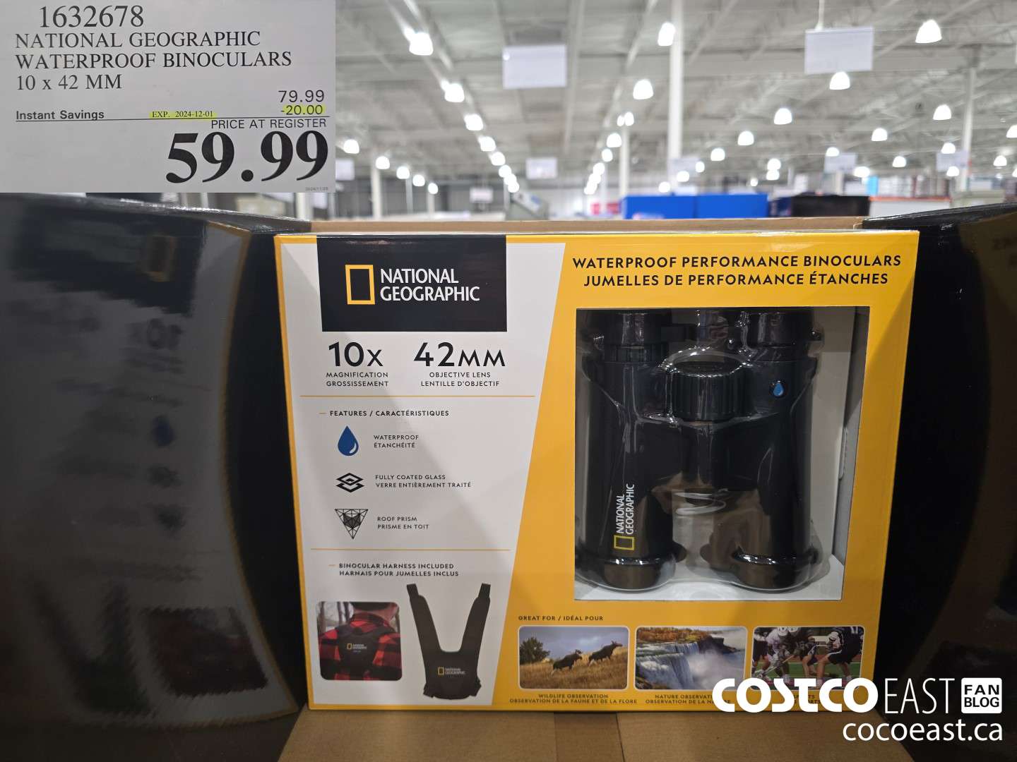 1632678 NATIONAL GEOGRAPHIC WATERPROOF BINOCULARS 10 X 42 MM ($20.00 INSTANT SAVINGS EXPIRES ON 2024-12-01) $59.99