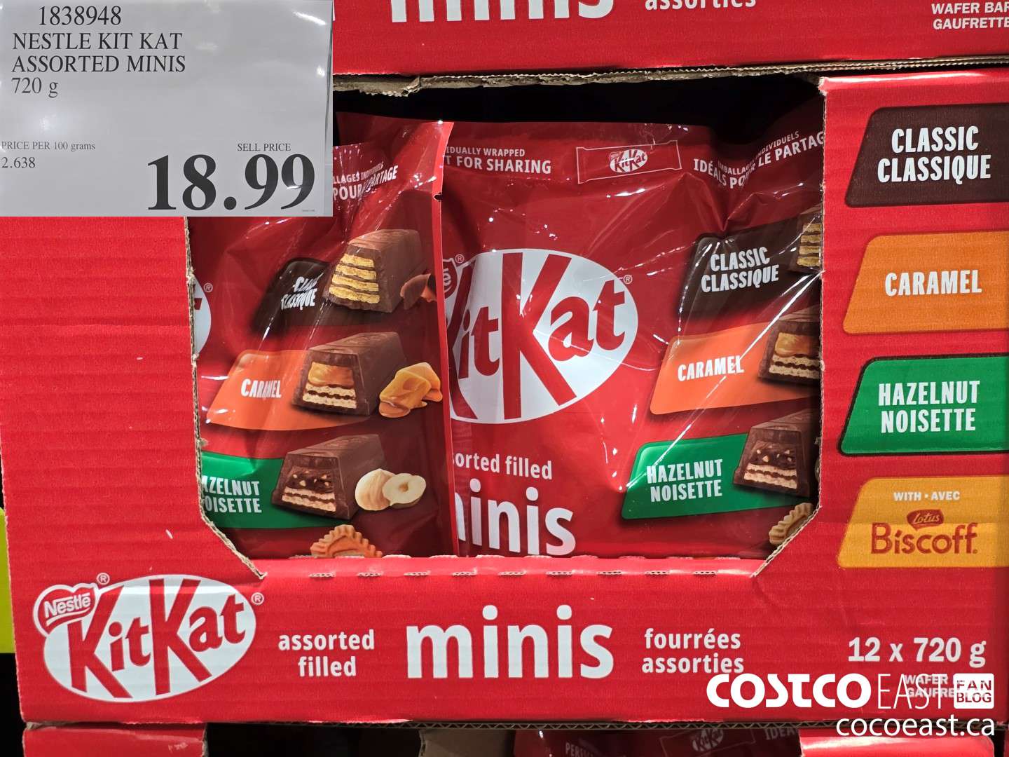 1838948 NESTLE KIT KAT ASSORTED MINIS 710 g $18.99