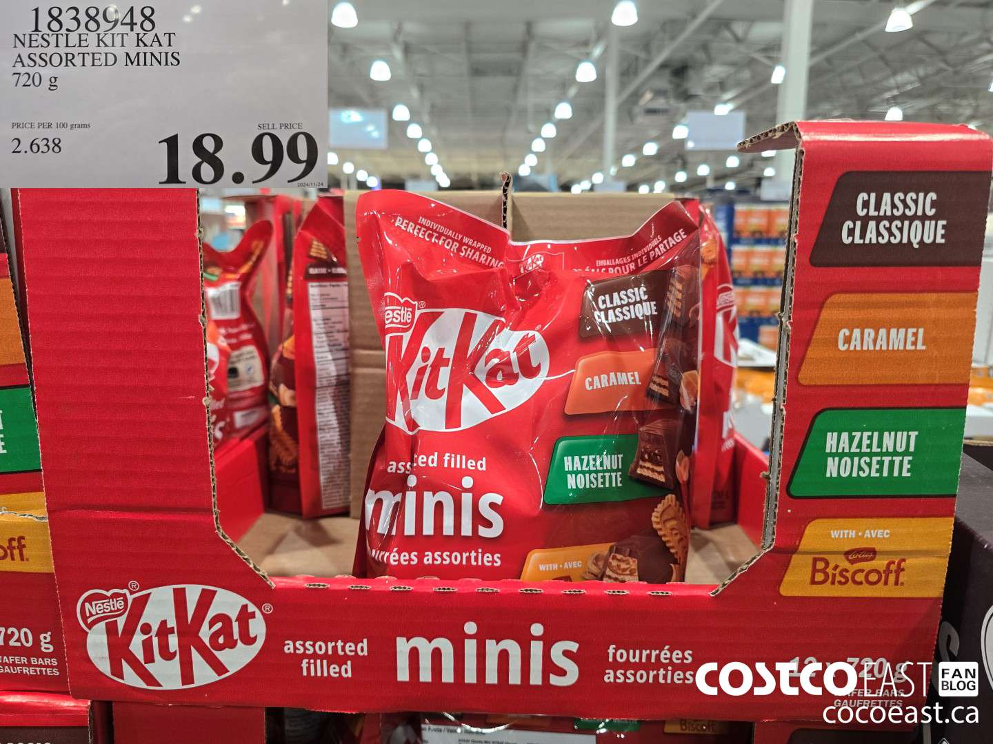 1838948 NESTLE KIT KAT ASSORTED MINIS 710 g $18.99