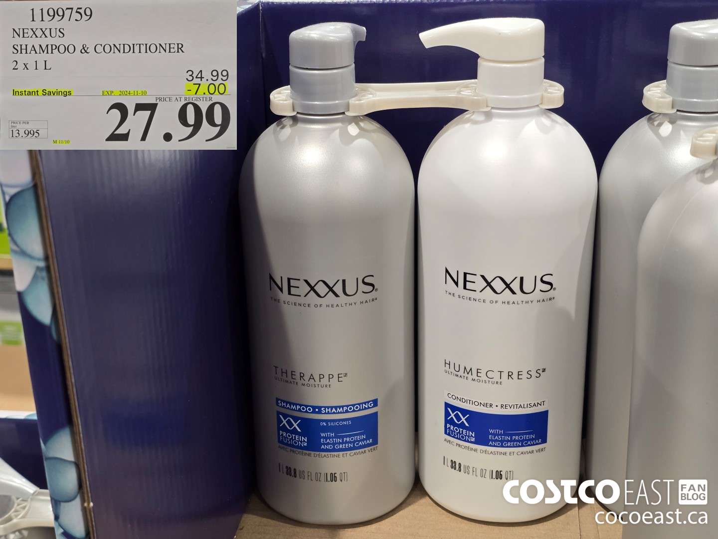 1199759 NEXXUS SHAMPOO & CONDITIONER 2 X 1L ($7.00 INSTANT SAVINGS EXPIRES ON 2024-11-10) $27.99