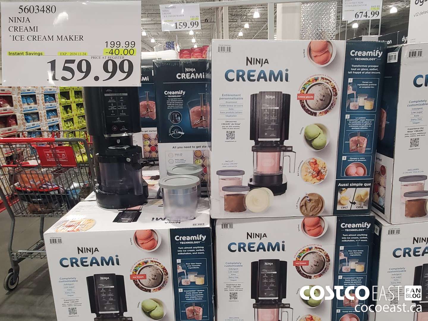 5603480 NINJA CREAMI ICE CREAM MAKER **LIMIT OF 5** ($40.00 INSTANT SAVINGS EXPIRES ON 2024-11-24) $159.99