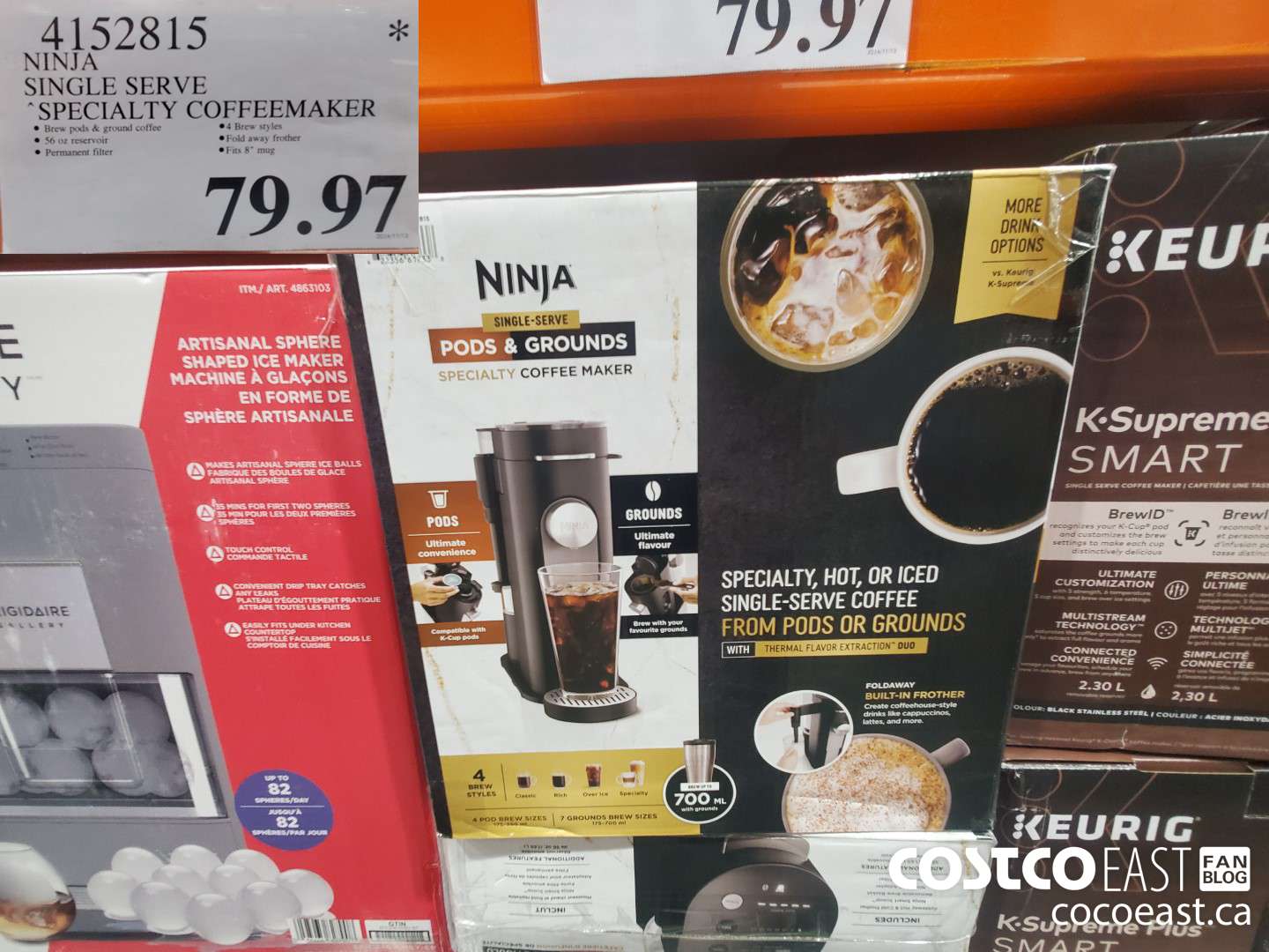 4152815 NINJA SINGLE SERVE SPECIALTY COFFEEMAKER $79.97