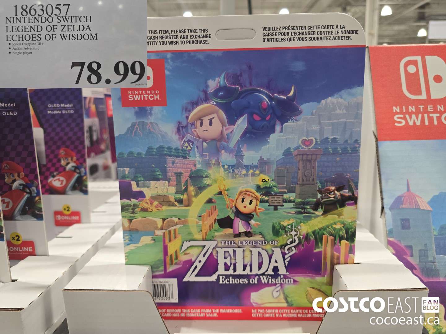 1863057 NINTENDO SWITCH LEGEND OF ZELDA ECHOES OF WISDOM $78.99