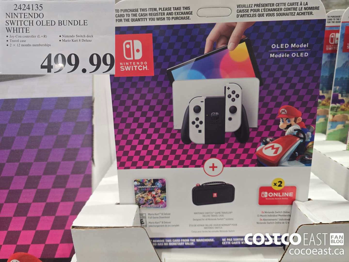 2424135 NINTENDO SWITCH OLED BUNDLE WHITE $499.99