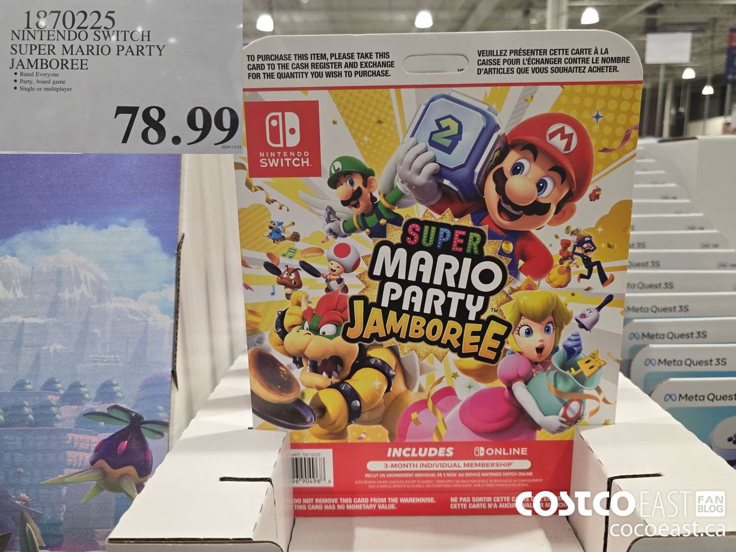 1870225 NINTENDO SWITCH SUPER MARIO PARTY JAMBOREE $78.99