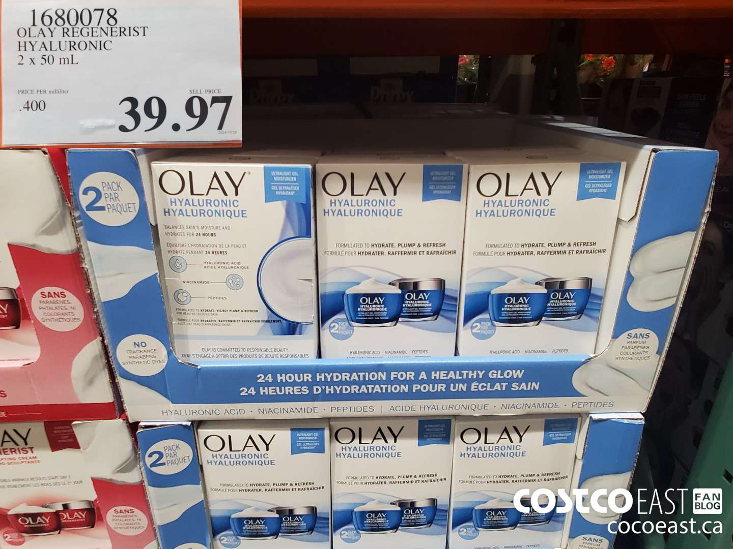 1680078 OLAY REGENERIST HYALURONIC 2x50ML  $39.97