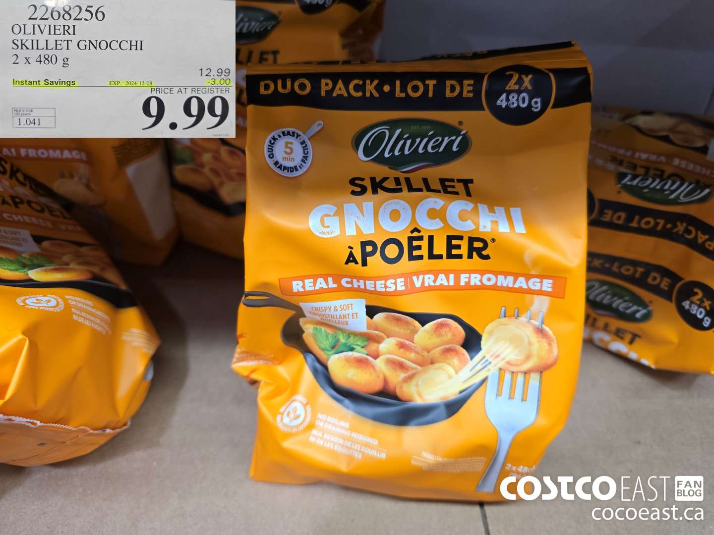 2268256 OLIVIERI SKILLET GNOCCHI 2 x 480 g ($3.00 INSTANT SAVINGS EXPIRES ON 2024-12-08) $9.99