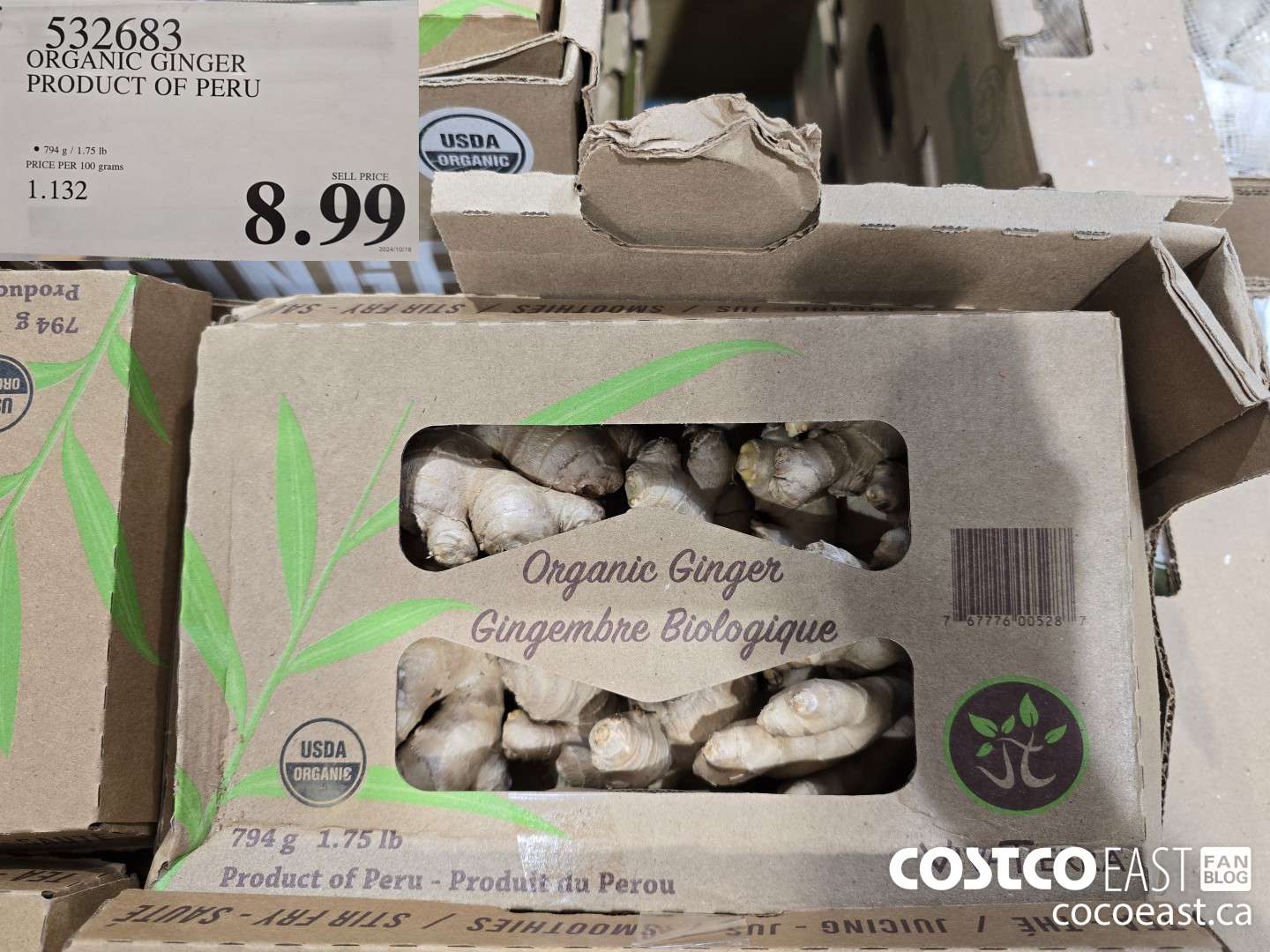 532683 ORGANIC GINGER PRODUCT OF PERU $8.99