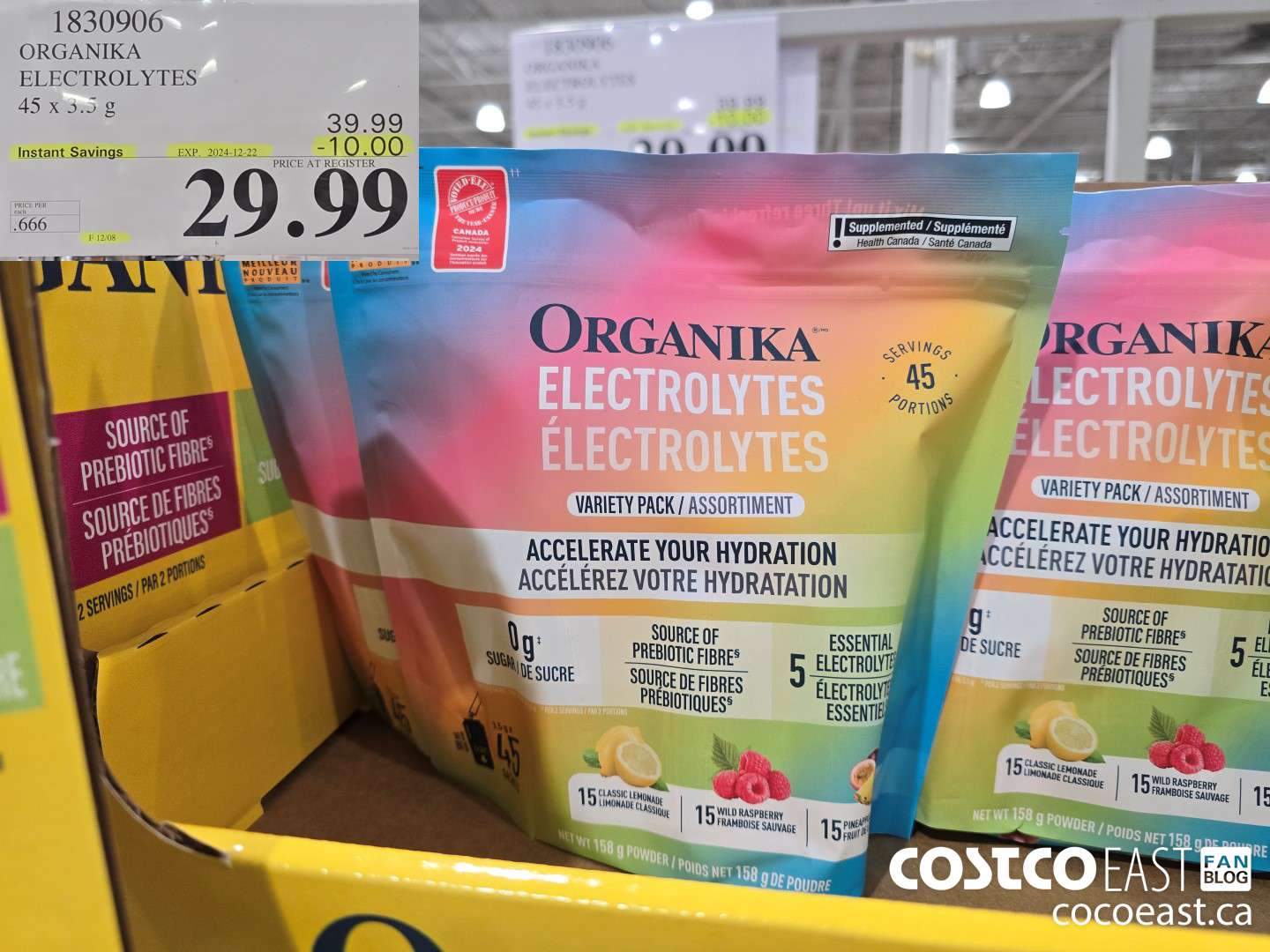 1830906 ORGANIKA ELECTROLYTES 45 x 3.5 g ($10.00 INSTANT SAVINGS EXPIRES ON 2024-12-22) $29.99
