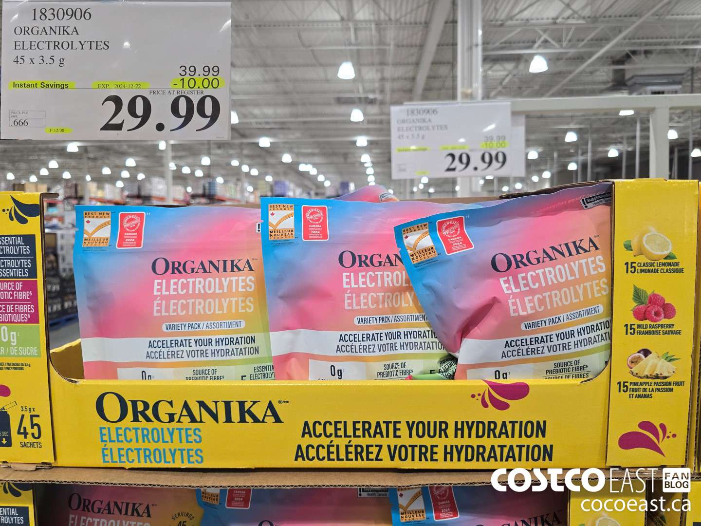 1830906 ORGANIKA ELECTROLYTES 45 x 3.5 g ($10.00 INSTANT SAVINGS EXPIRES ON 2024-12-22) $29.99