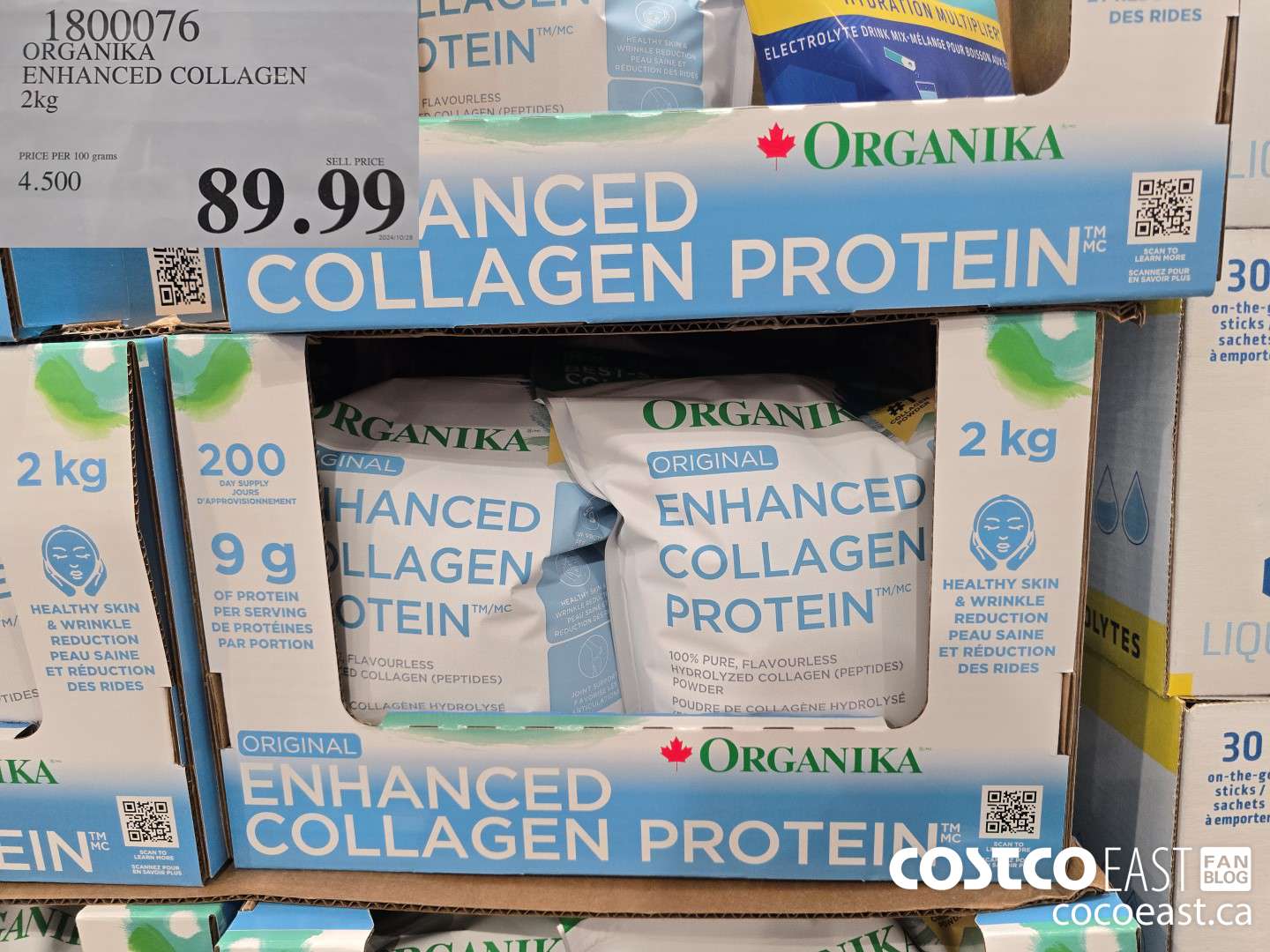 1800076 ORGANIKA ENHANCED COLLAGEN 2kg $89.99