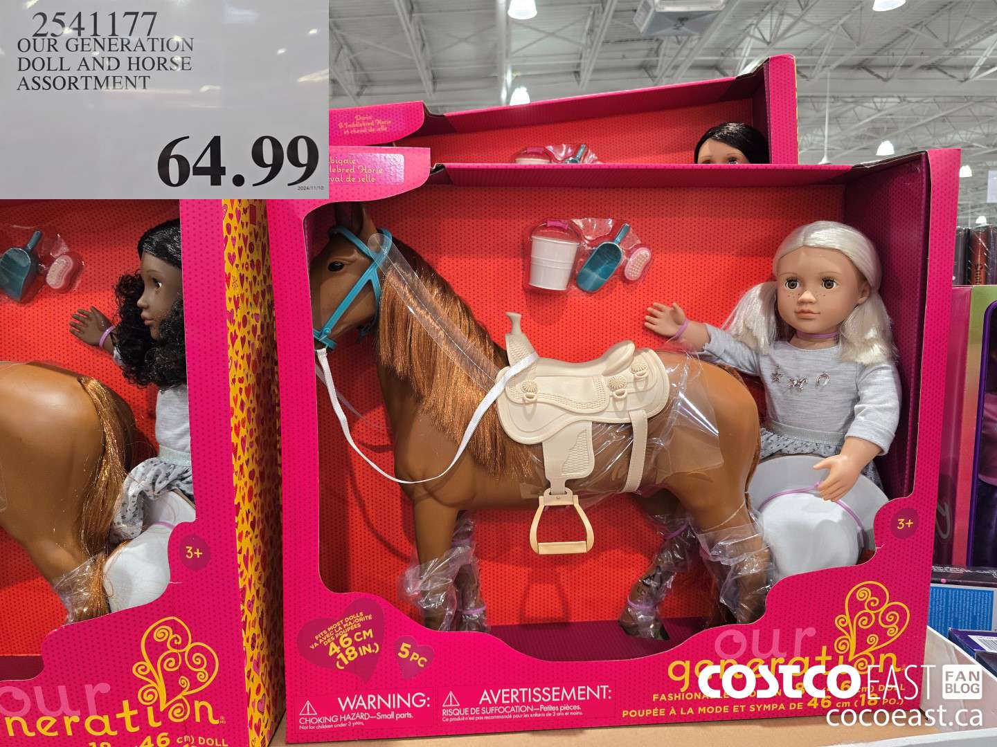 2541177 OUR GENERATION DOLL AND HORSE ASSORTMENT $64.99