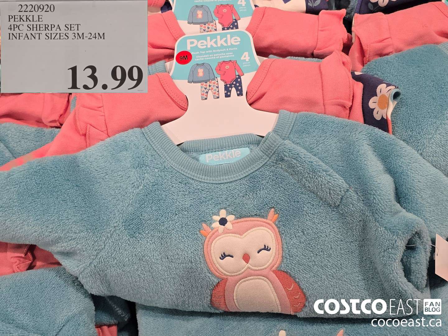 2220920 PEKKLE 4PC SHERPA SET INFANT SIZES 3M-24M $13.99