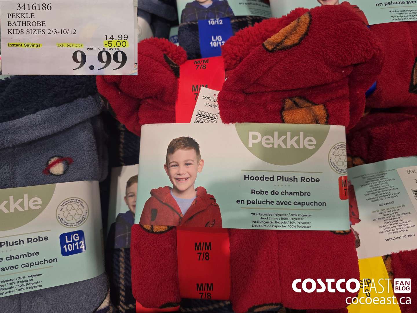 3416186 PEKKLE BATHROBE KIDS SIZES 2/3-10/12 ($5.00 INSTANT SAVINGS EXPIRES ON 2024-12-08) $9.99