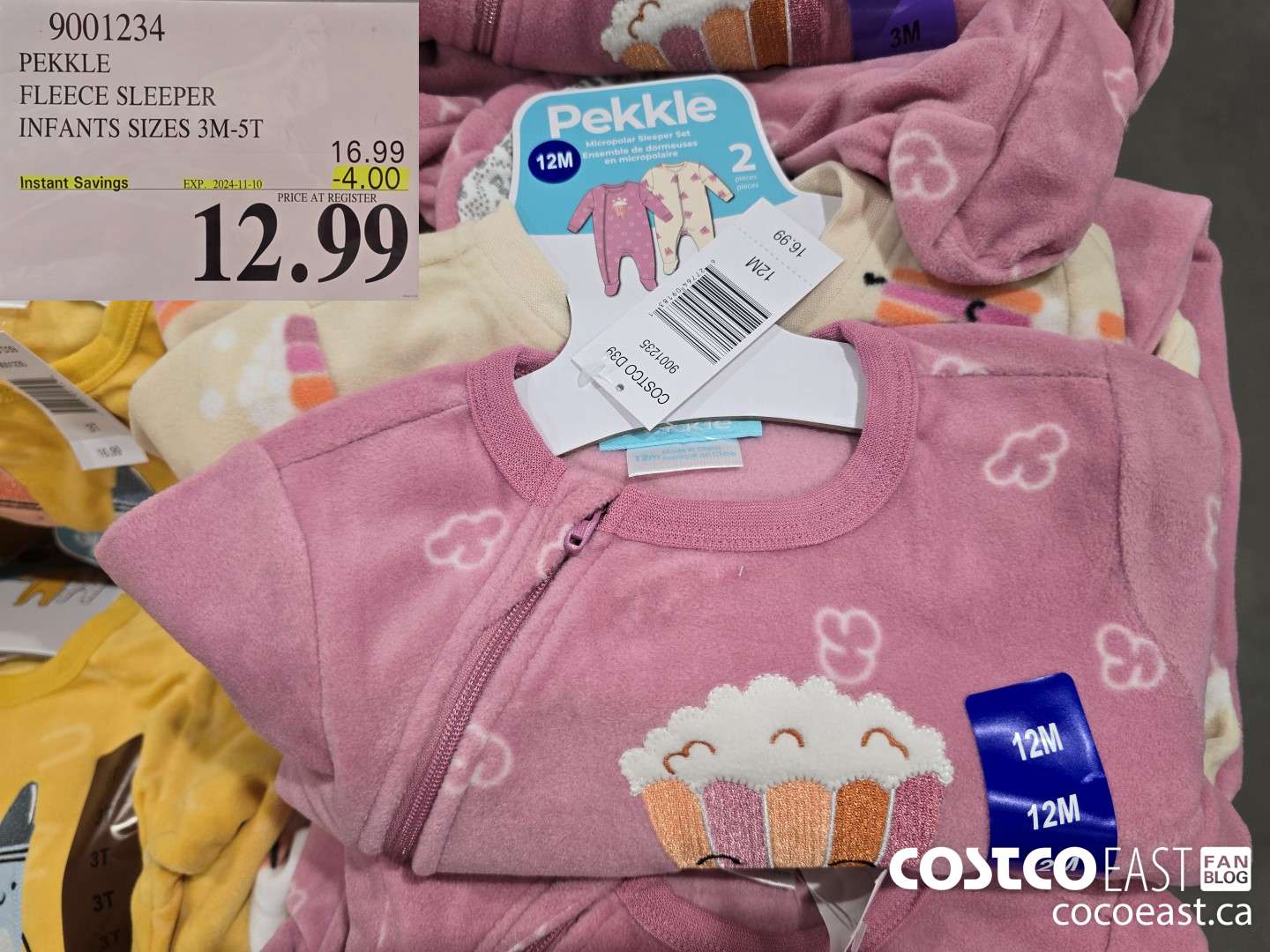 9001234 PEKKLE FLEECE SLEEPER INFANTS SIZES 3M-5T ($4.00 INSTANT SAVINGS EXPIRES ON 2024-11-10) $12.99