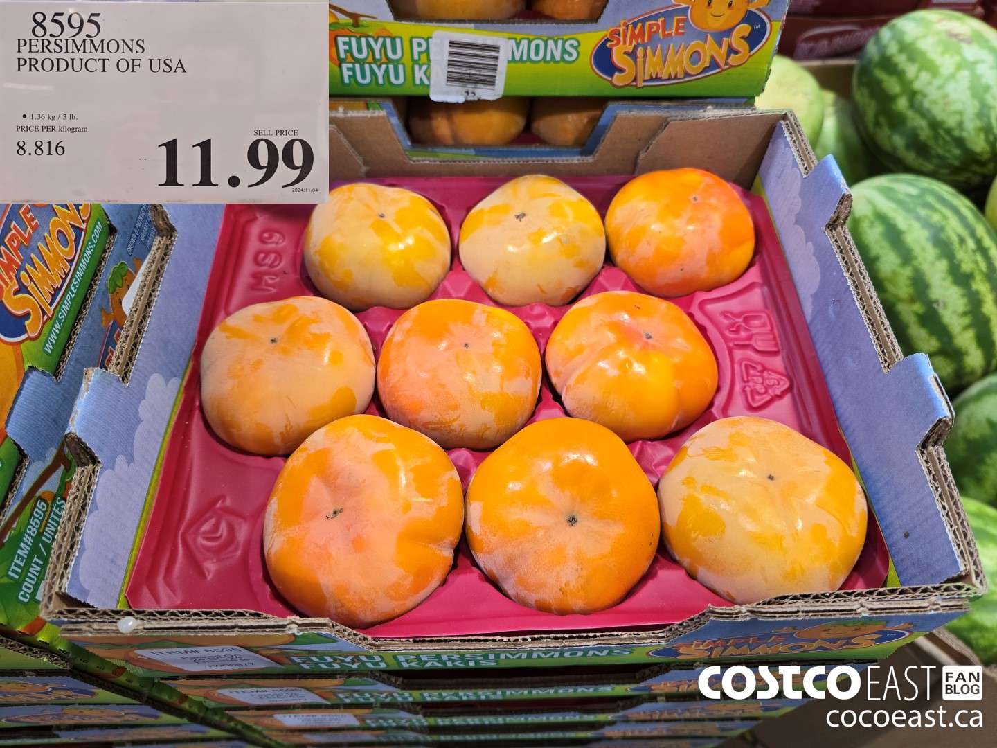 8595 PERSIMMONS PRODUCT OF USA $11.99