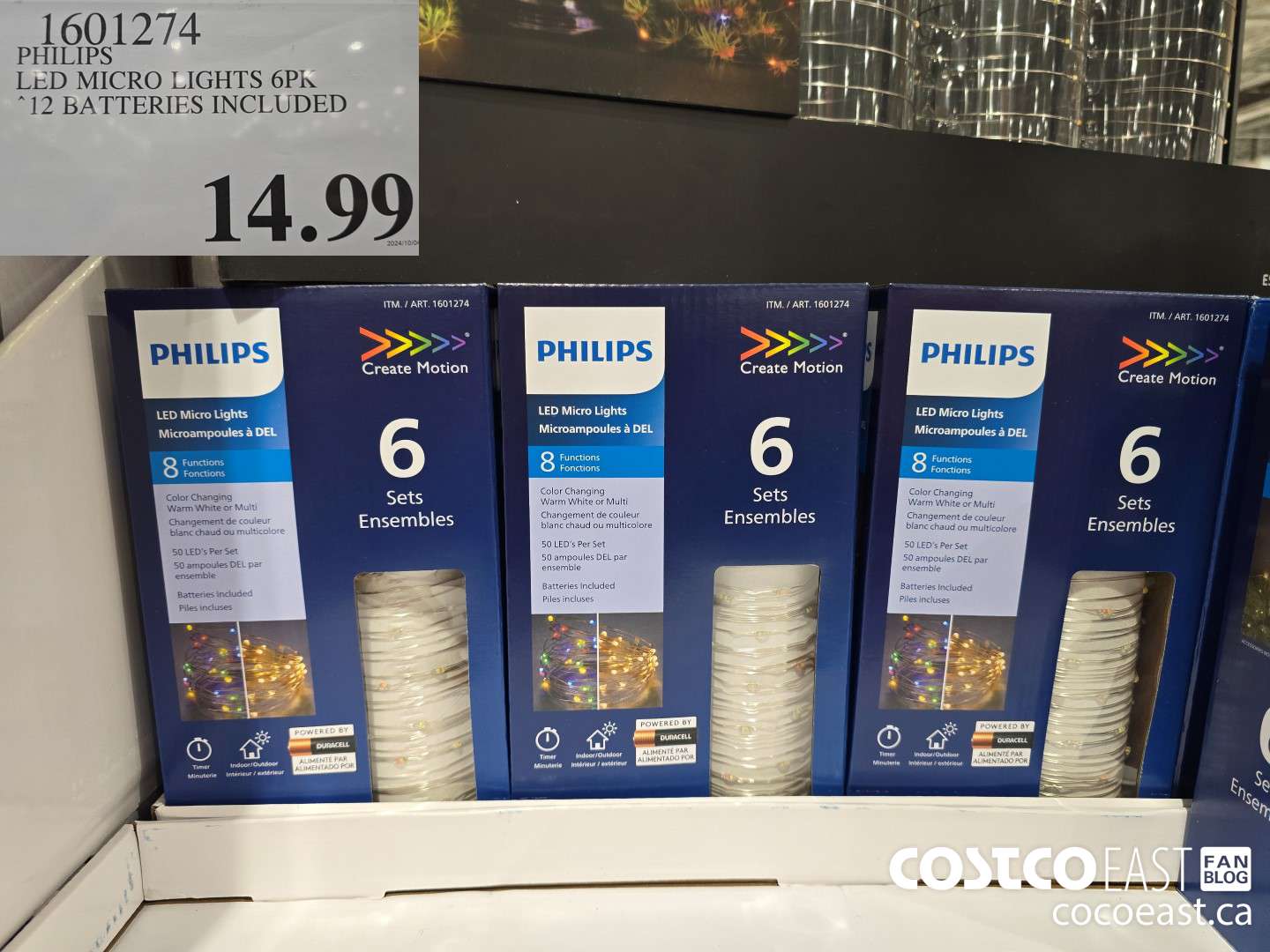 1601274 PHILIPS LED MICRO LIGHTS 6PK “12 BATTERIES INCLUDED $14.99