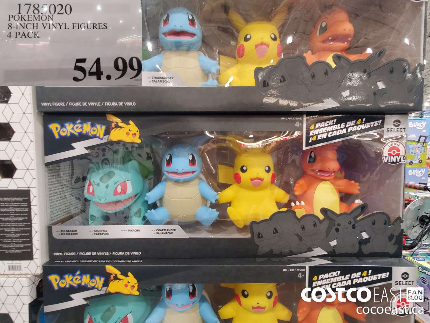 1785020 POKEMON 8-INCH VINYL FIGURES 4 PACK $54.99