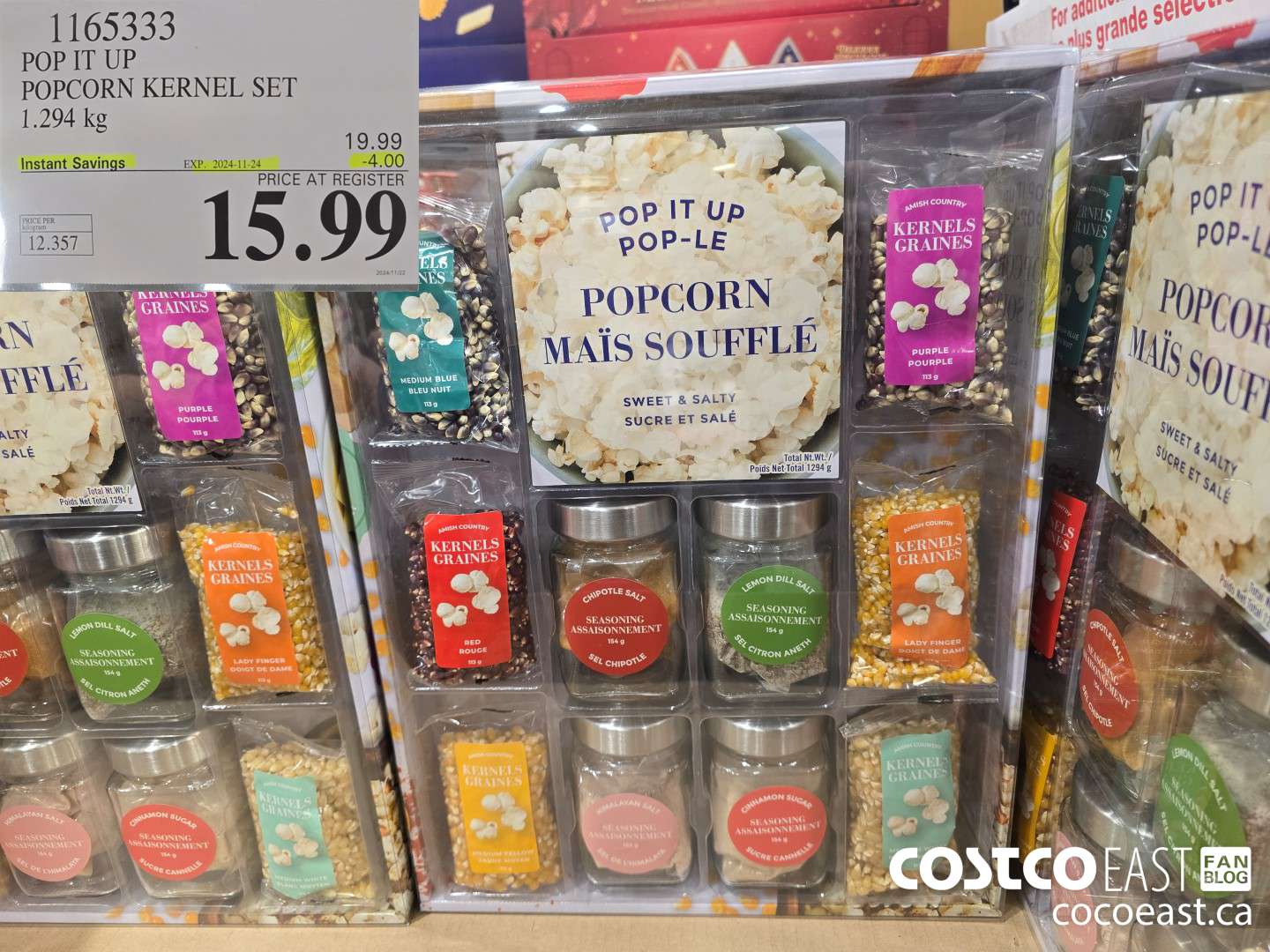 1165333 POP IT UP POPCORN KERNEL SET 1.294 KG ($4.00 INSTANT SAVINGS EXPIRES ON 2024-11-24) $15.99