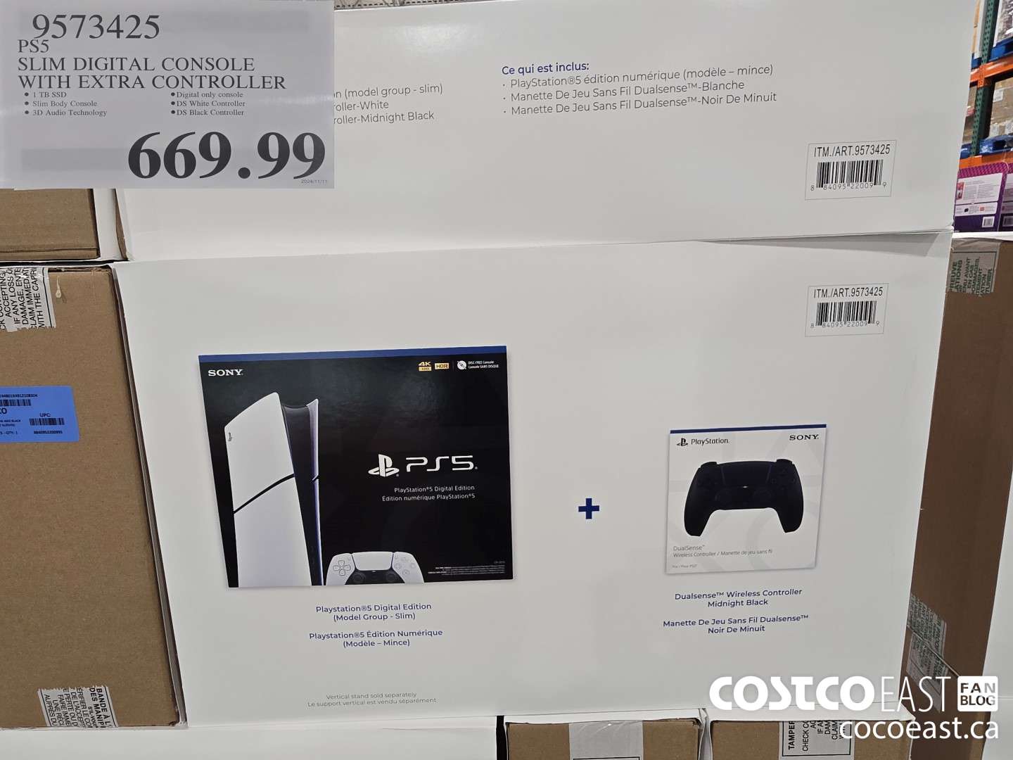9573425 PS5 SLIM DIGITAL CONSOLE WITH EXTRA CONTROLLER $669.99
