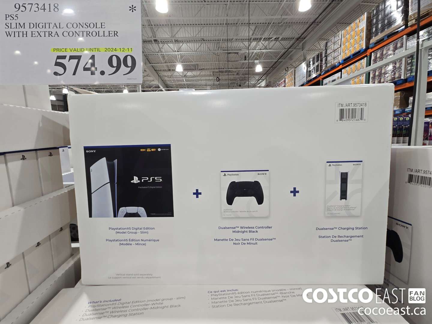 9573418 PS5 SLIM DIGITAL CONSOLE WITH EXTRA CONTROLLER $574.99