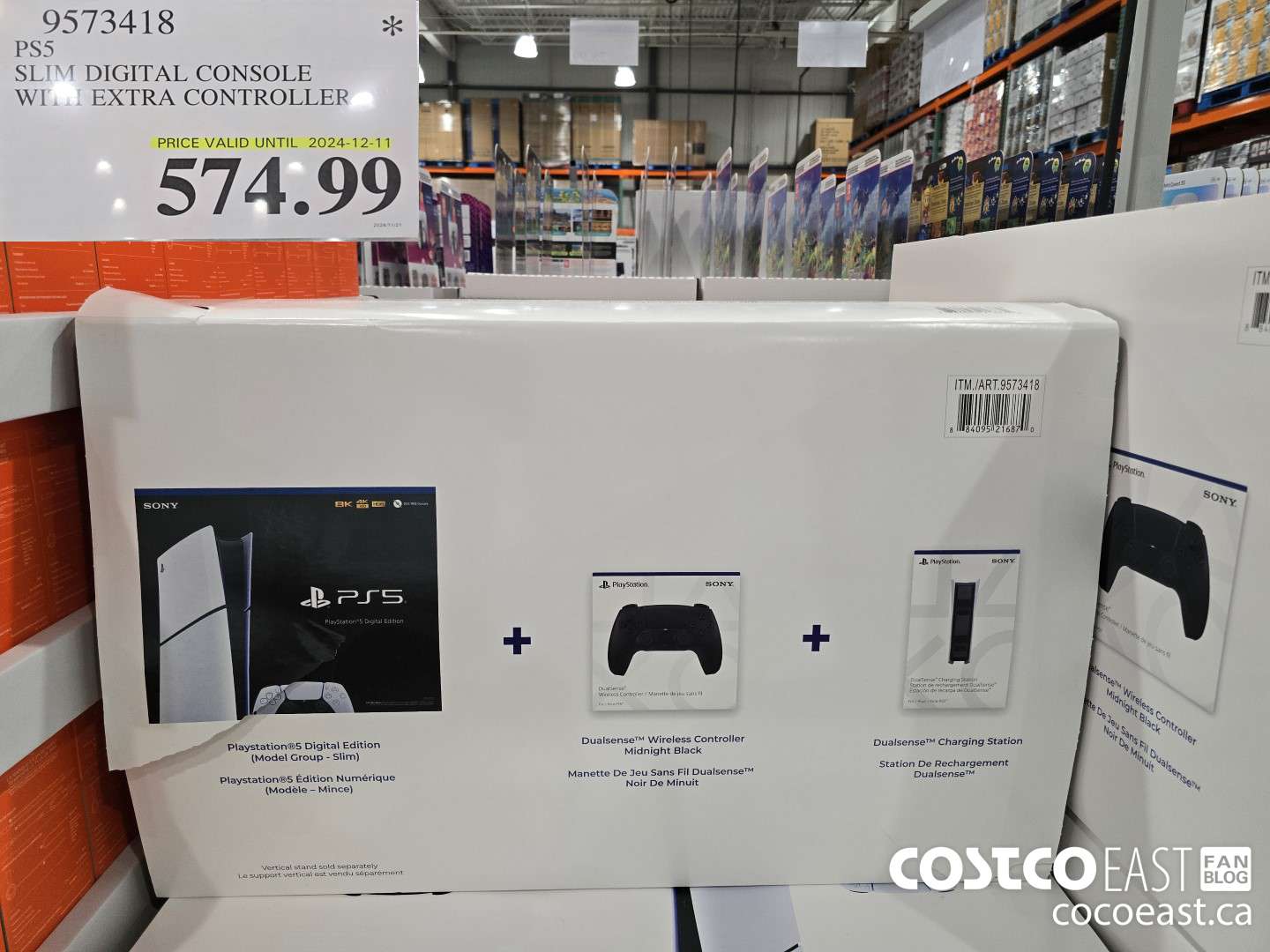 9573418 PS5 SLIM DIGITAL CONSOLE WITH EXTRA CONTROLLER $574.99