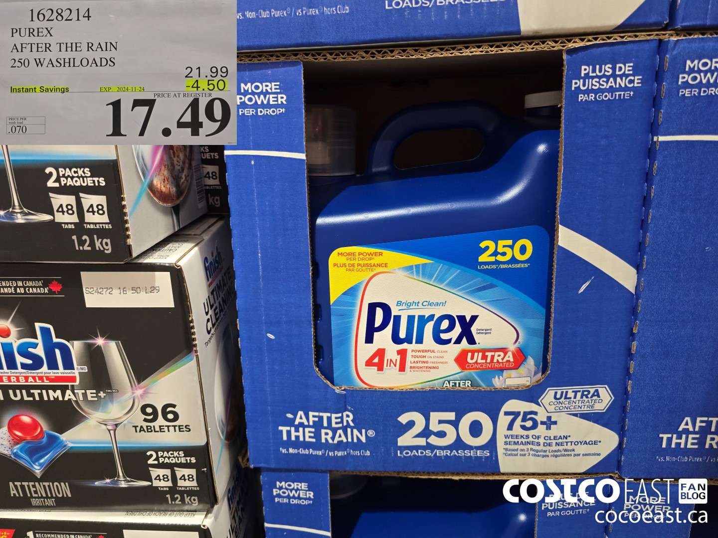 1628214 PUREX AFTER THE RAIN 250 washloads ($4.50 INSTANT SAVINGS EXPIRES ON 2024-11-24) $17.49