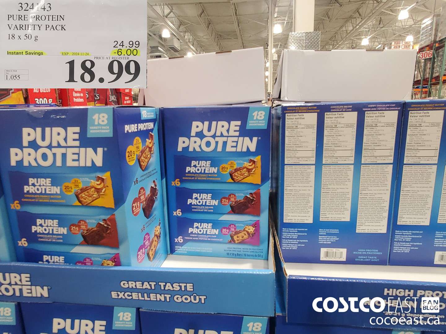 324143 PURE PROTEIN VARIETY PACK18x50G ($6.00 INSTANT SAVINGS EXPIRES ON 2024-11-24) $18.99