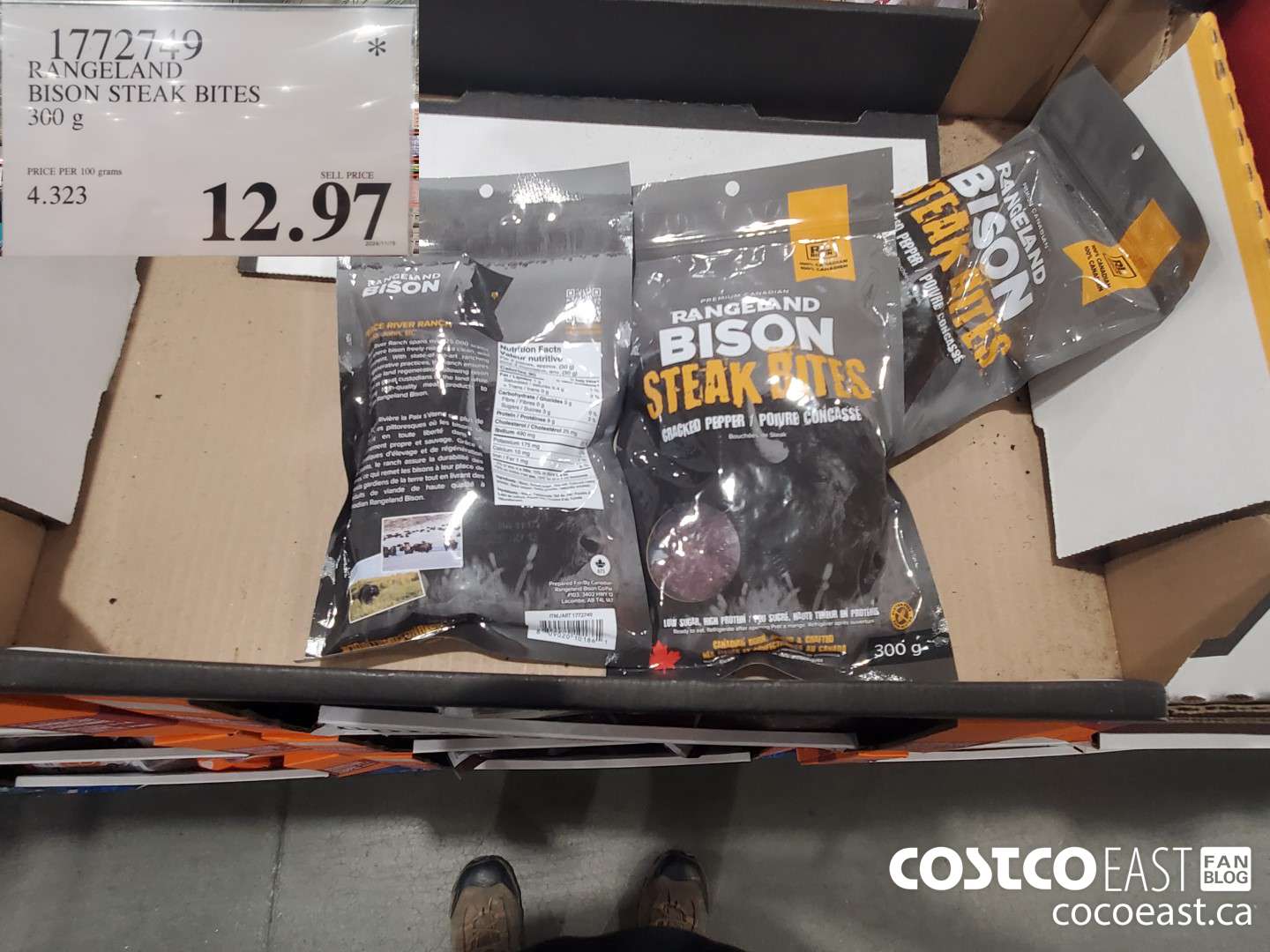 1772749 RANGELAND BISON STEAK BITES 360g $12.97