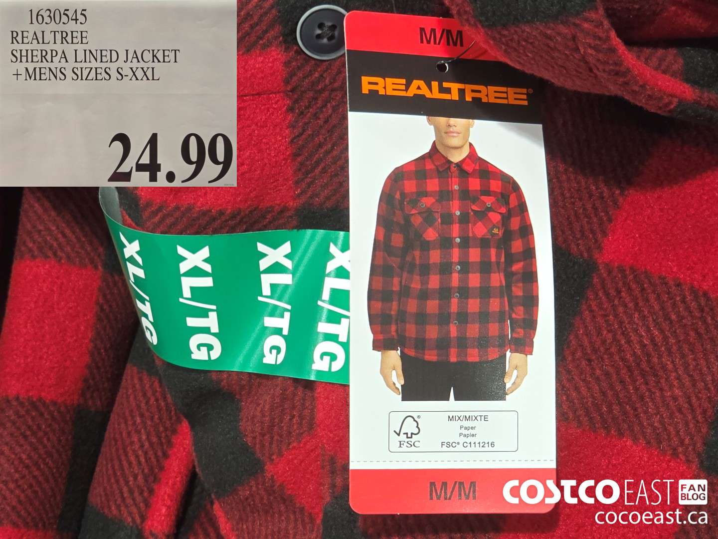 1630545 REALTREE SHERPA LINED JACKET +MENS SIZES S-XXL $24.99