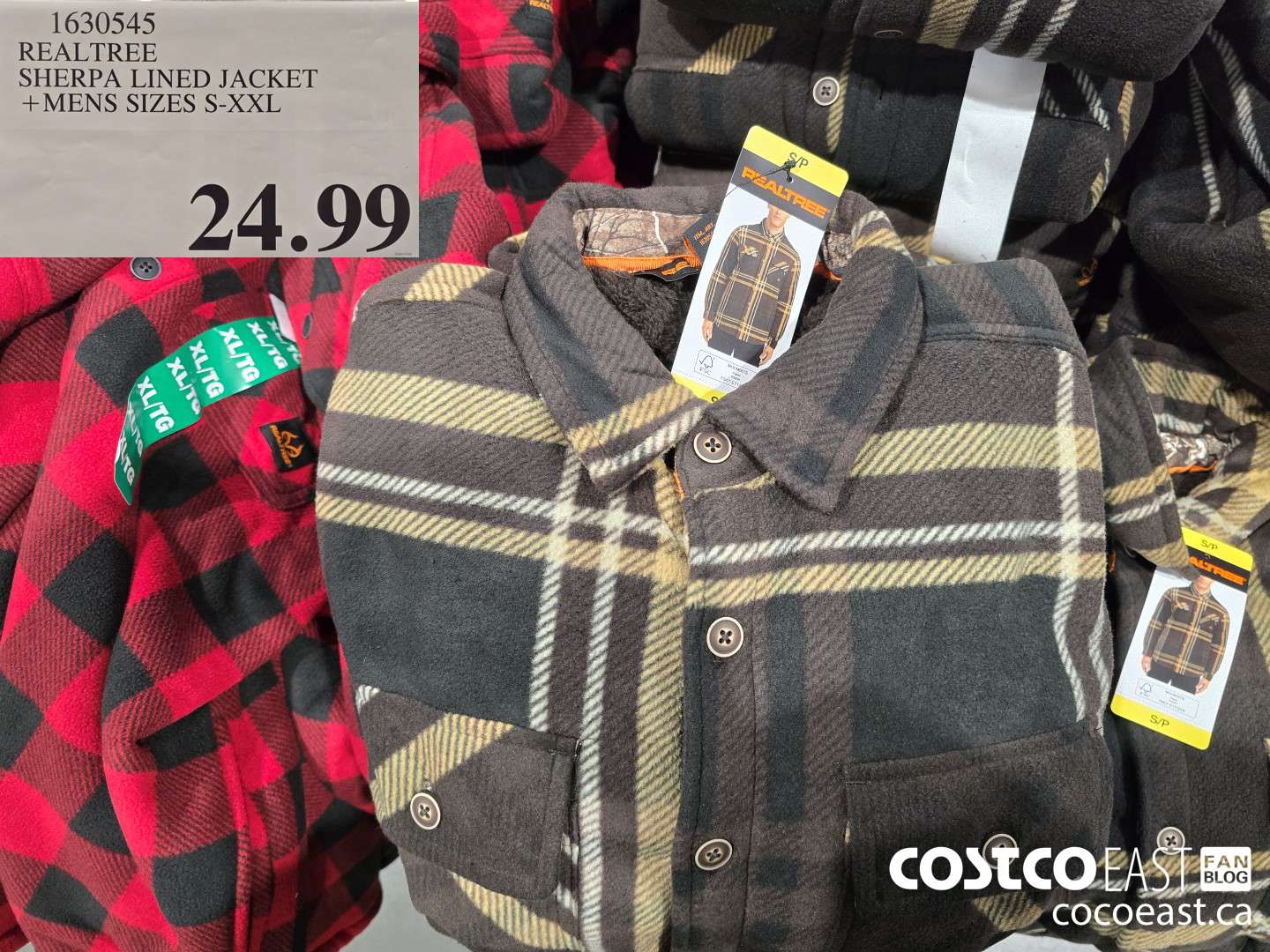 1630545 REALTREE SHERPA LINED JACKET +MENS SIZES S-XXL $24.99