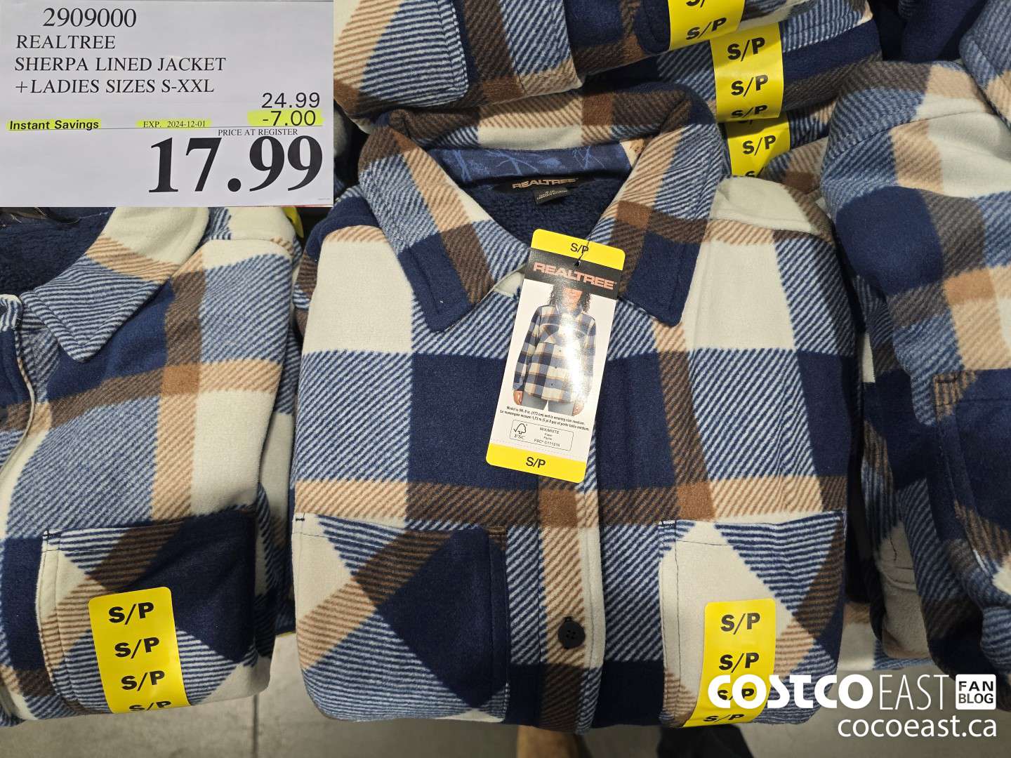 2909000 REALTREE SHERPA LINED JACKET + LADIES SIZES S-XXL ($7.00 INSTANT SAVINGS EXPIRES ON 2024-12-01) $17.99