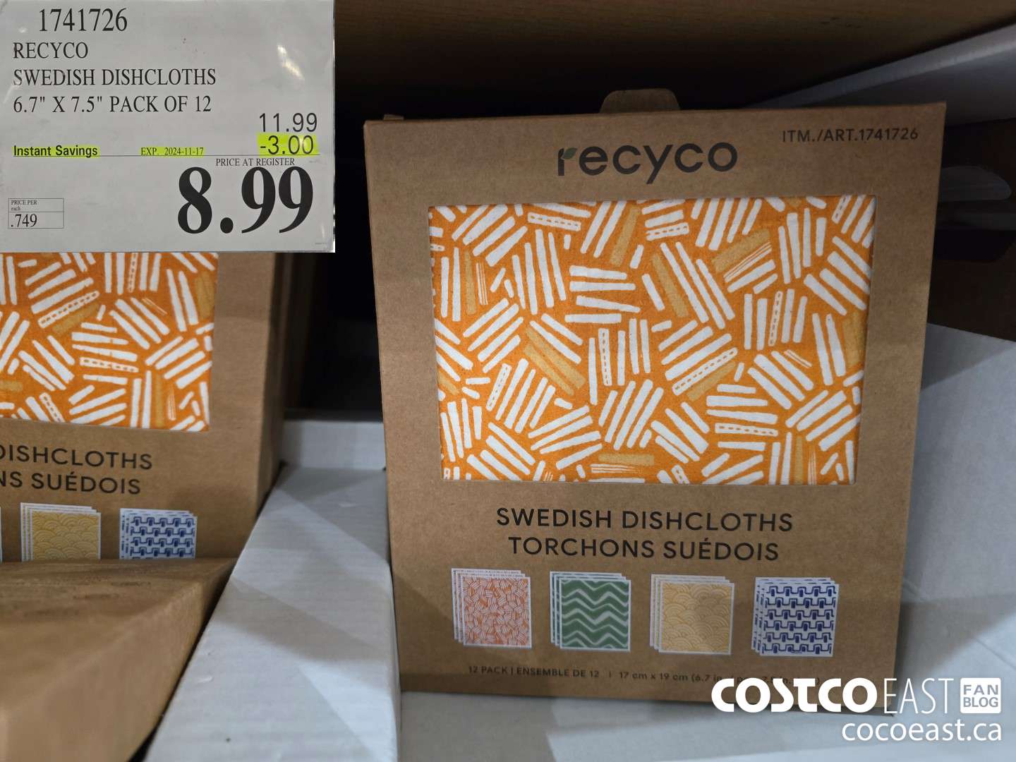 1741726 RECYCO SWEDISH DISHCLOTH 6.7