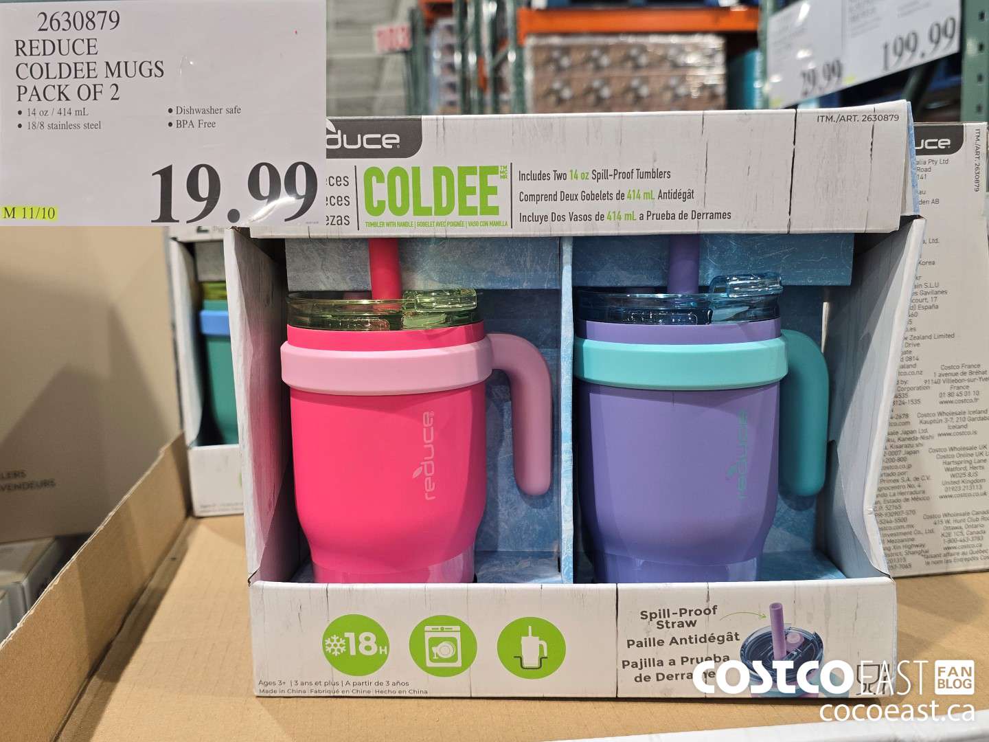 2630879 REDUCE COLDEE MUGS PACK OF 2 $19.99